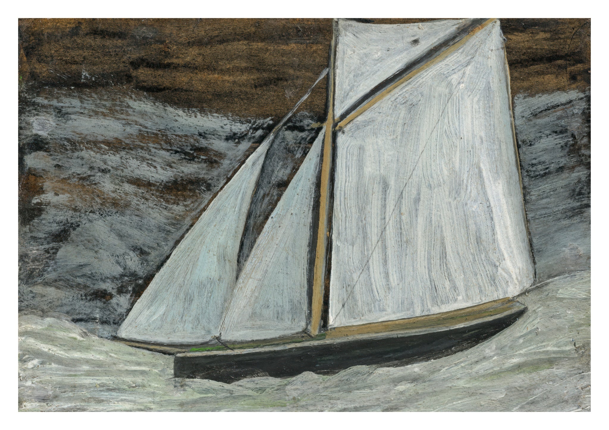 A Gaff-Rigged Sailing Boat