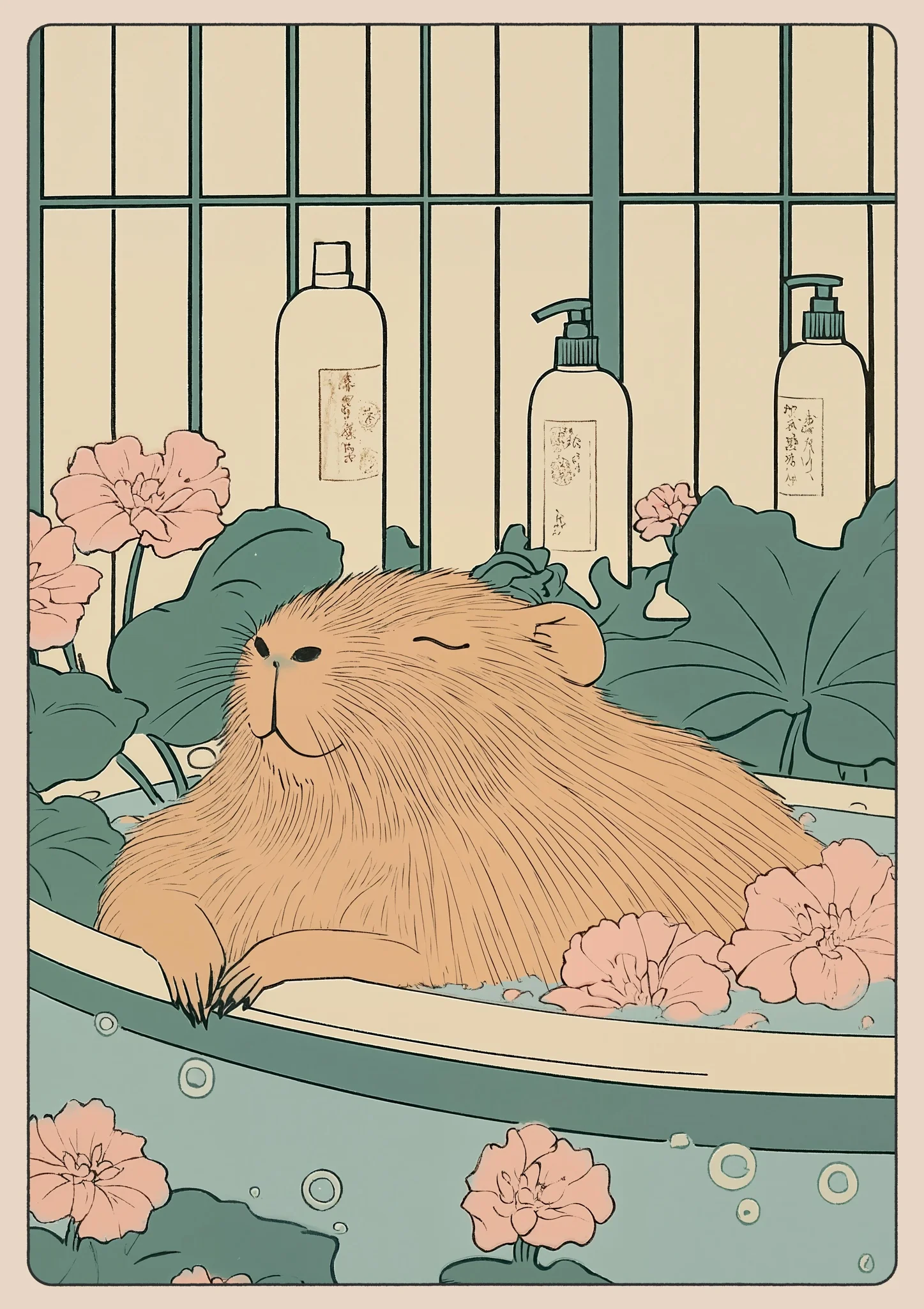 Capybara Bathtime