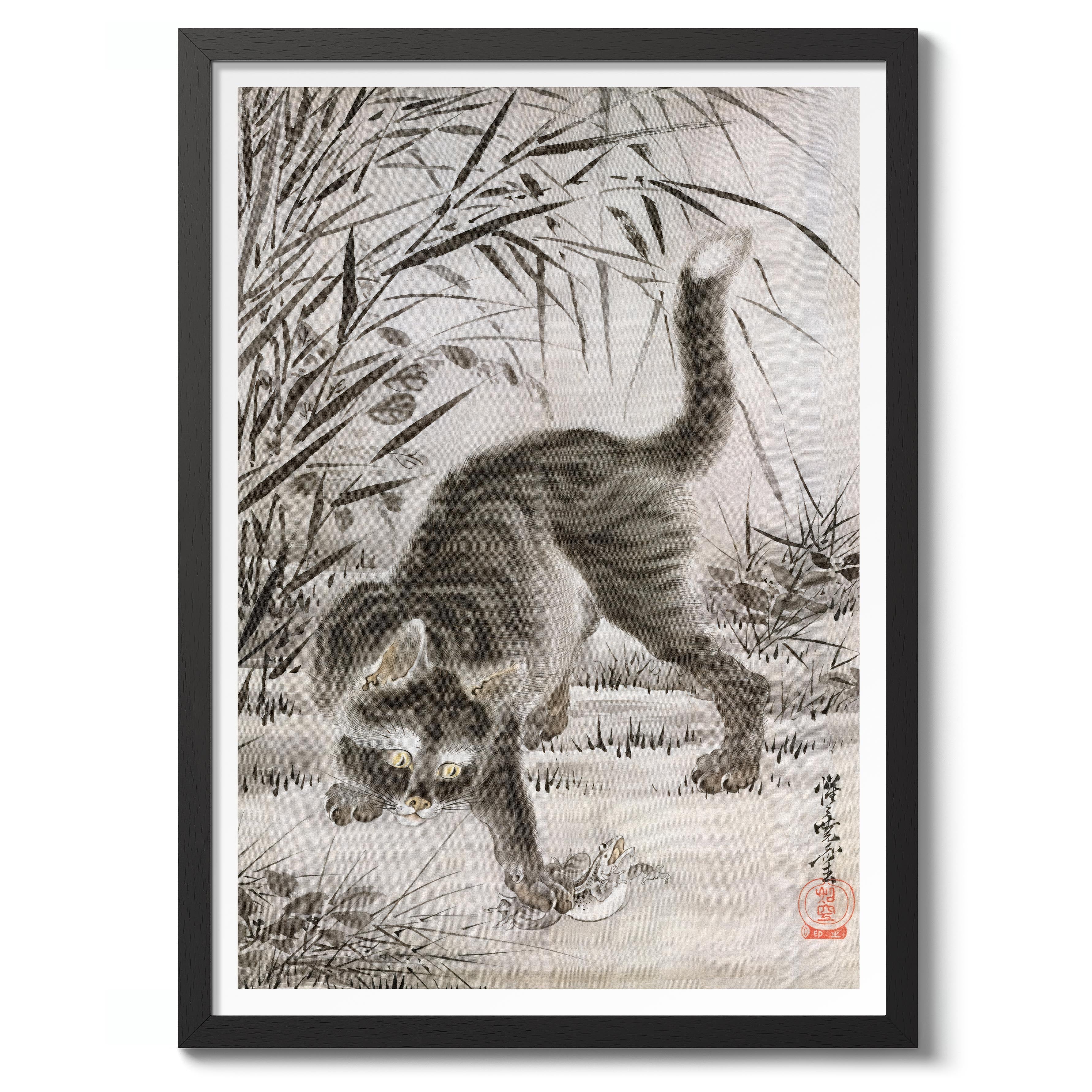 Cat Catching a Frog - Image 2