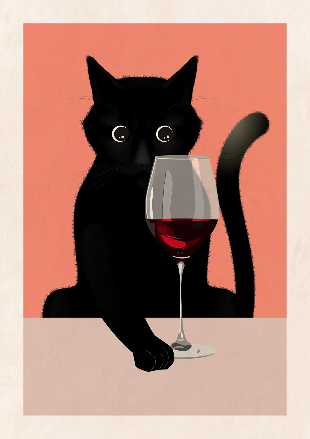 Cat & Red Wine