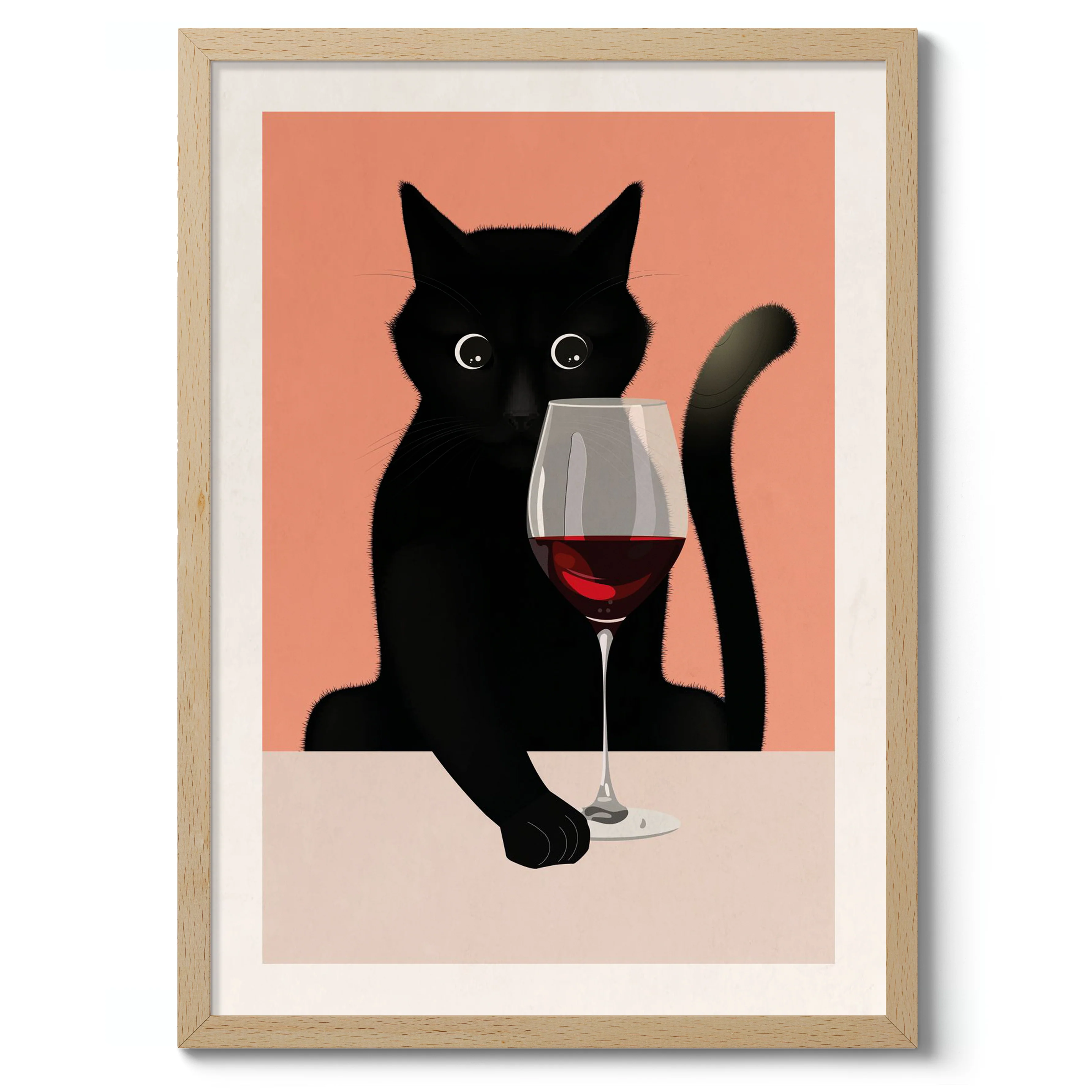 Cat & Red Wine - Image 3
