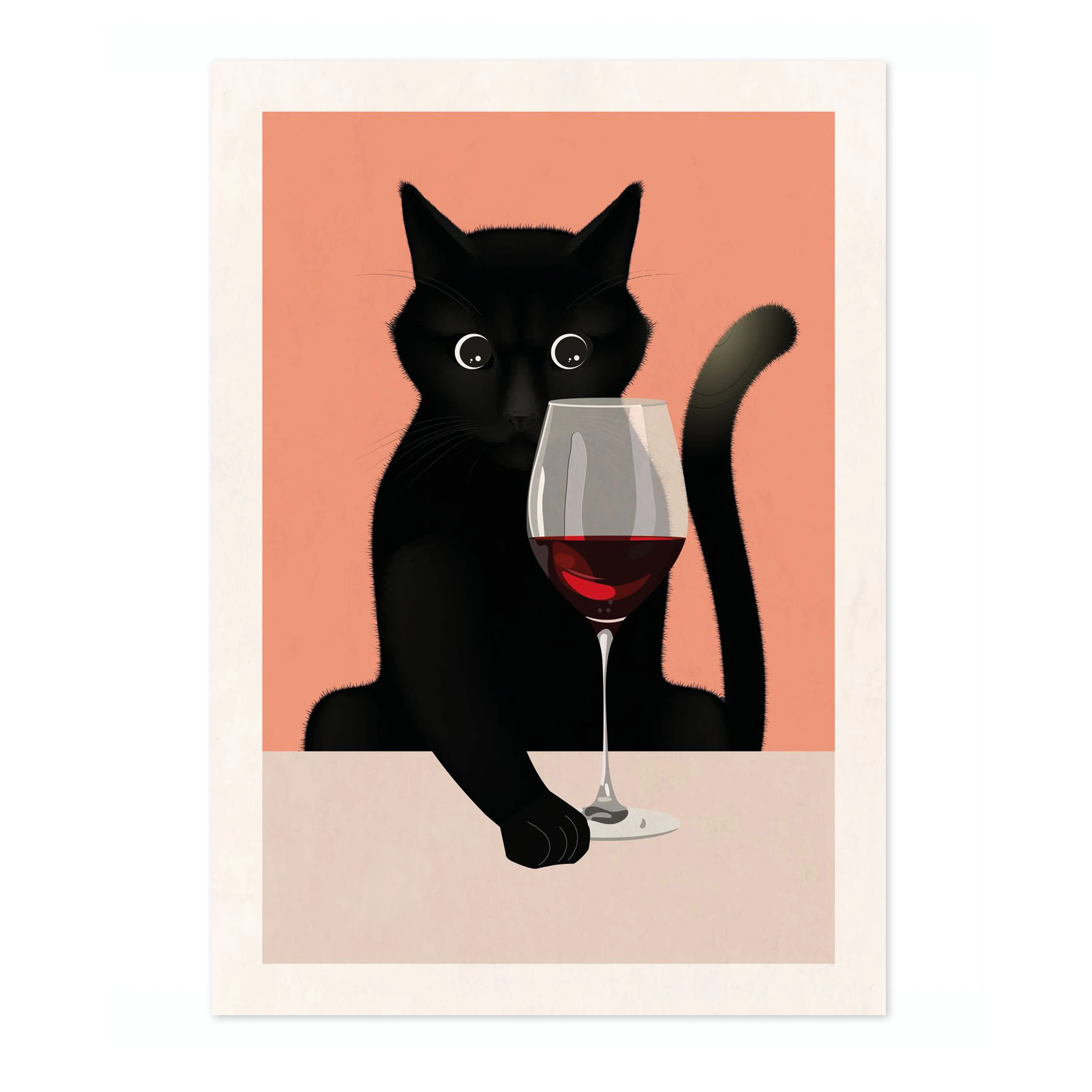 Cat & Red Wine - Image 4