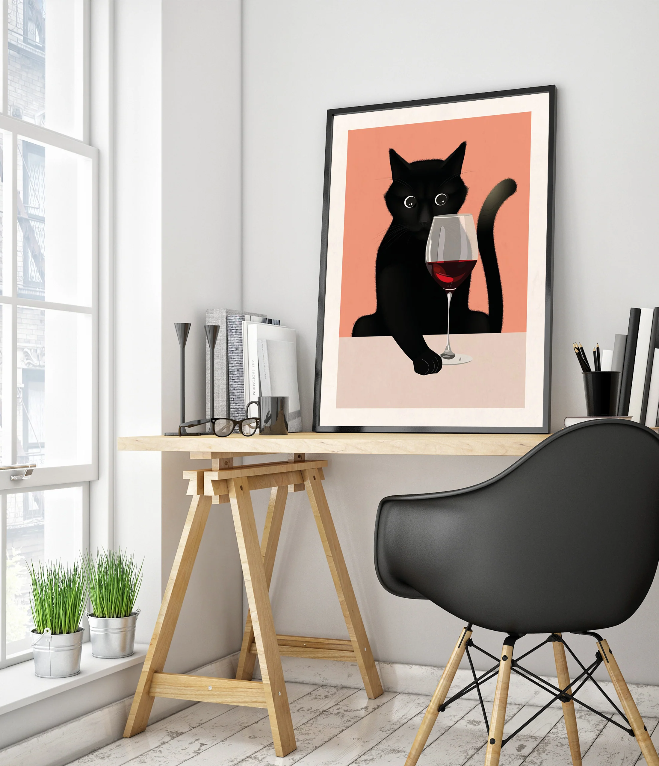 Cat & Red Wine - Image 5