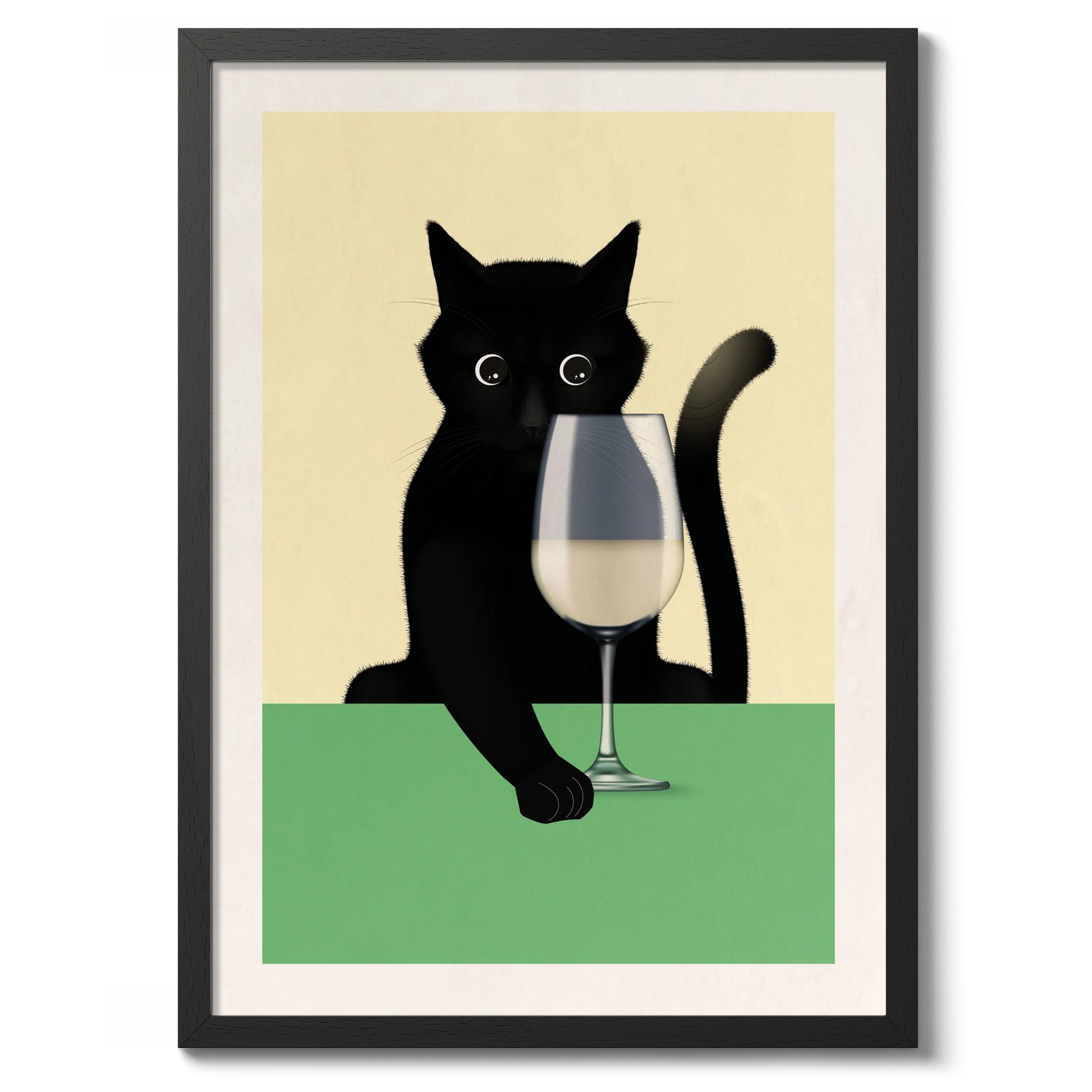 Cat & White Wine - Image 2