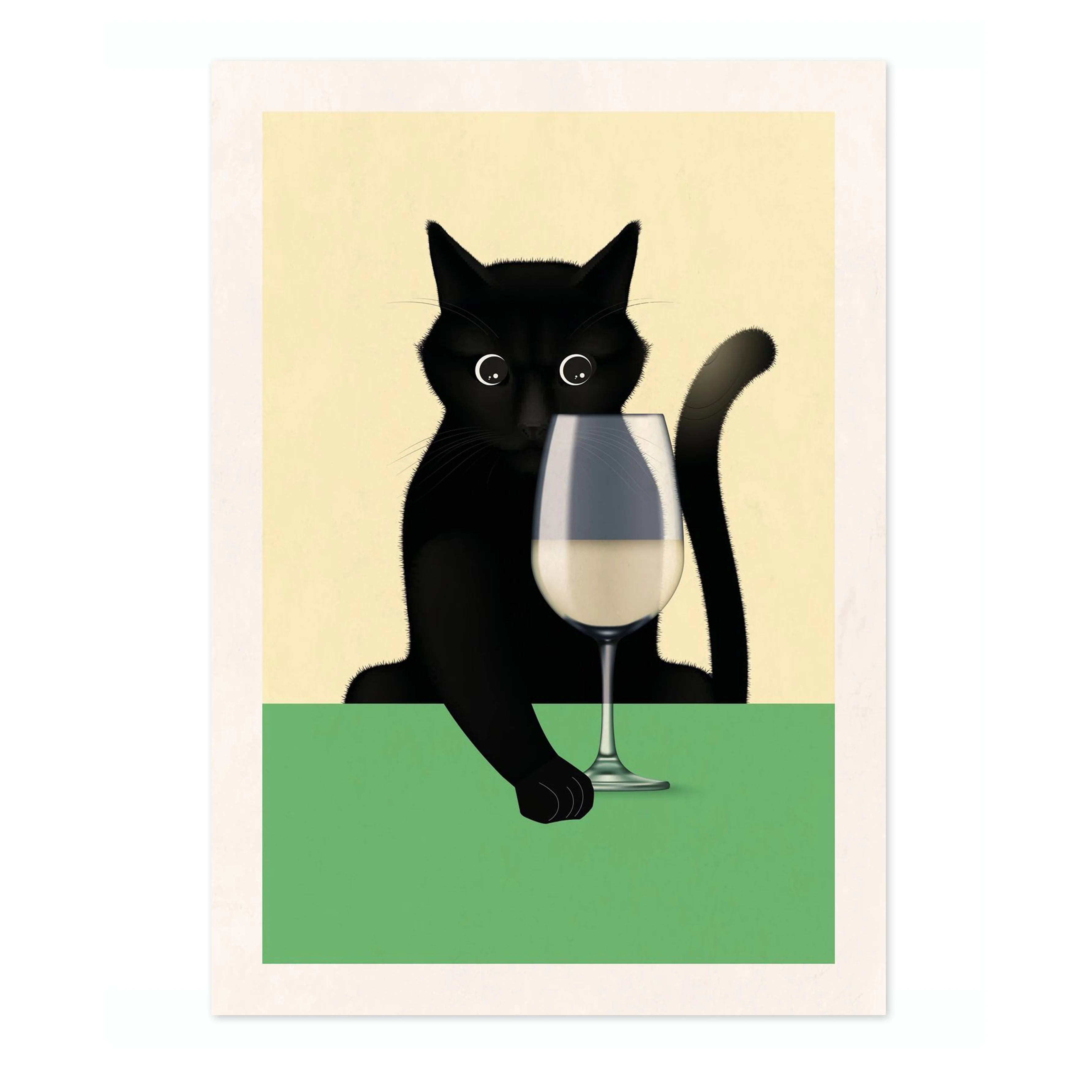 Cat & White Wine - Image 4