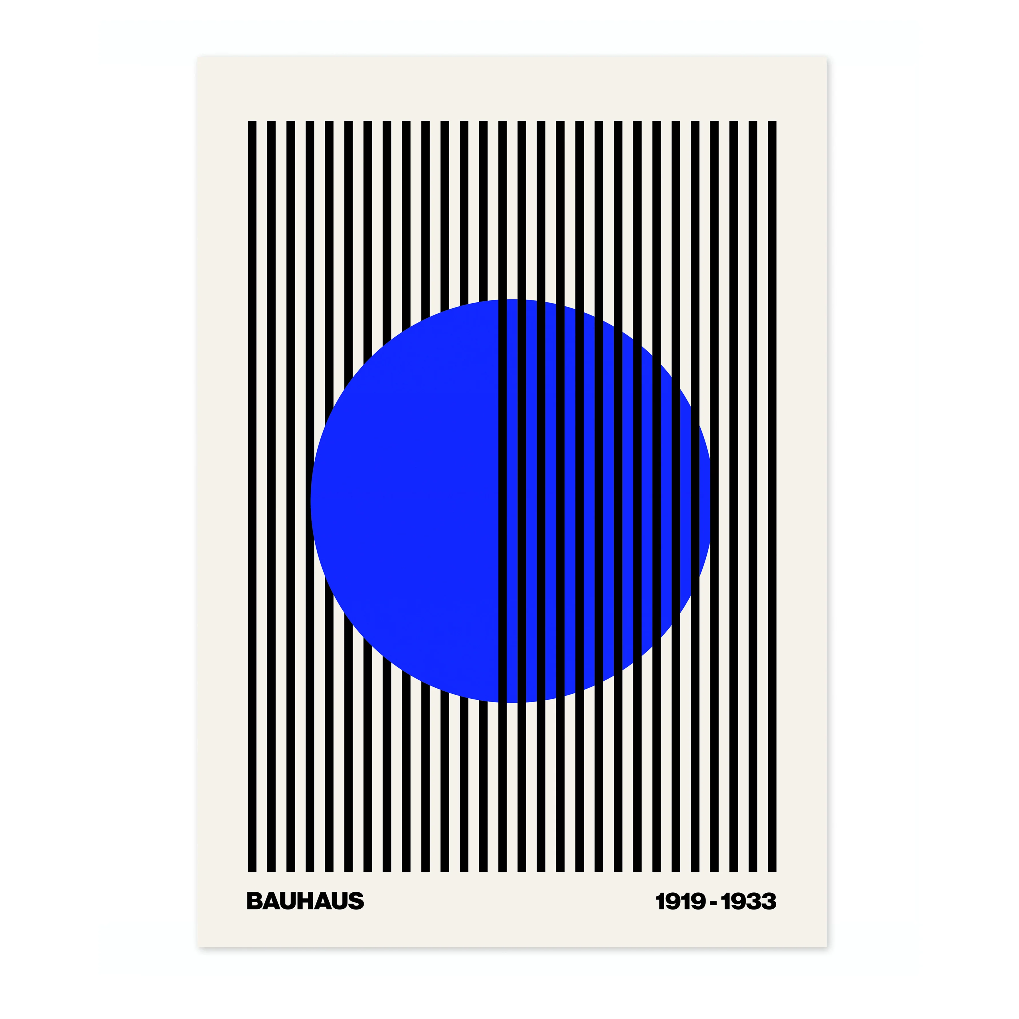 Circle + Stripes, Blue on White - Image 4