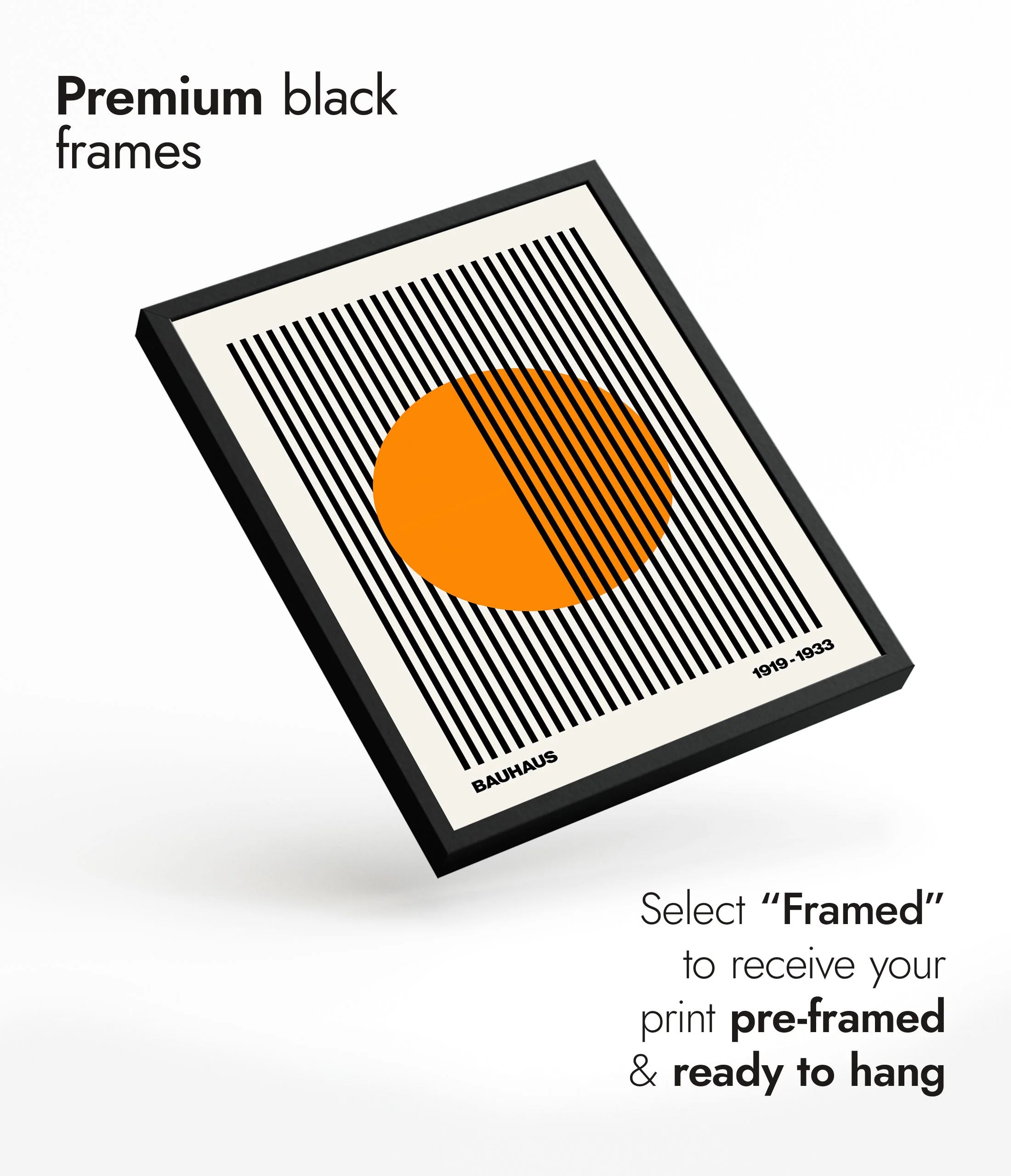Circle + Stripes, Orange on White - Image 7