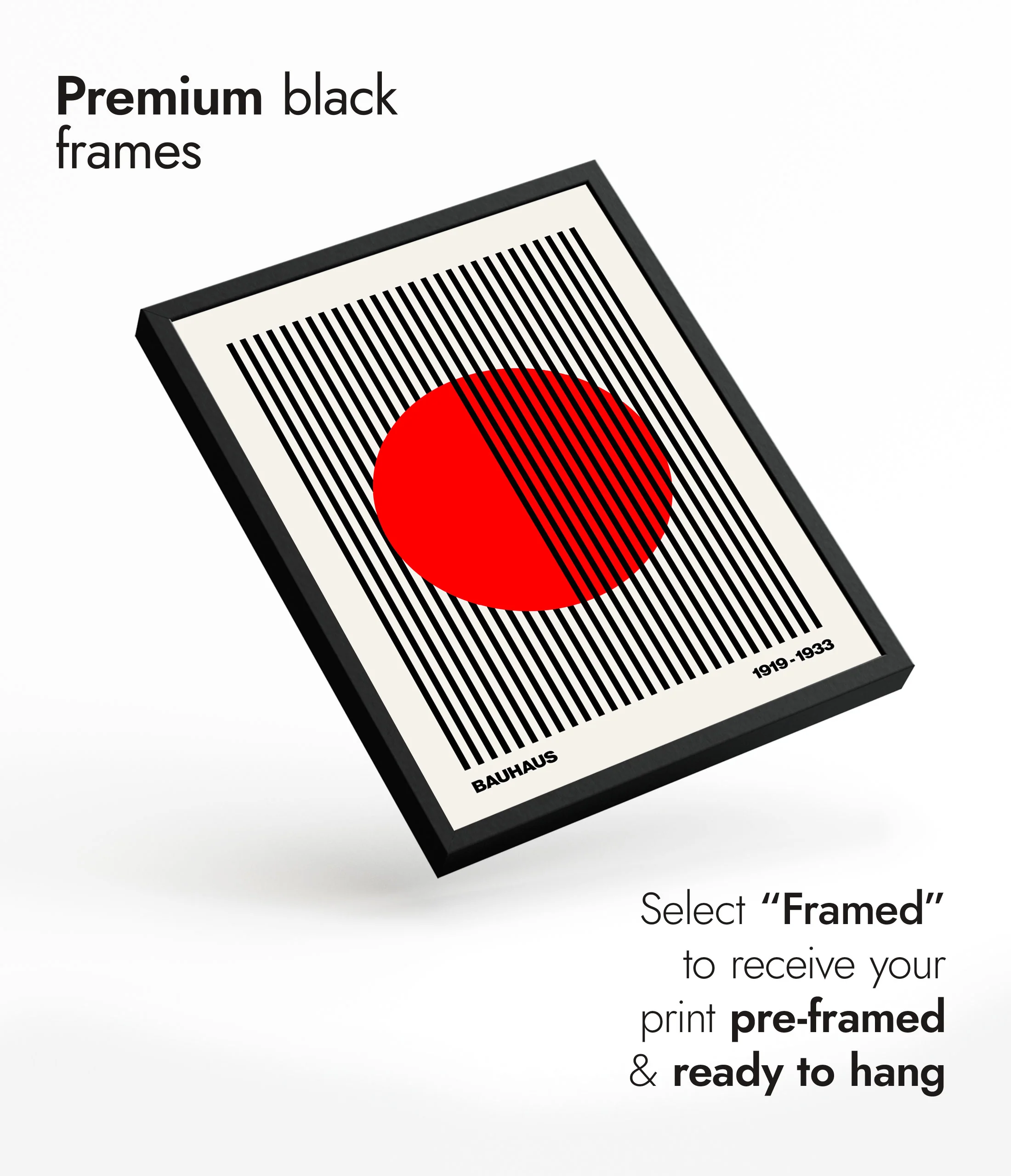 Circle + Stripes, Red on White - Image 7