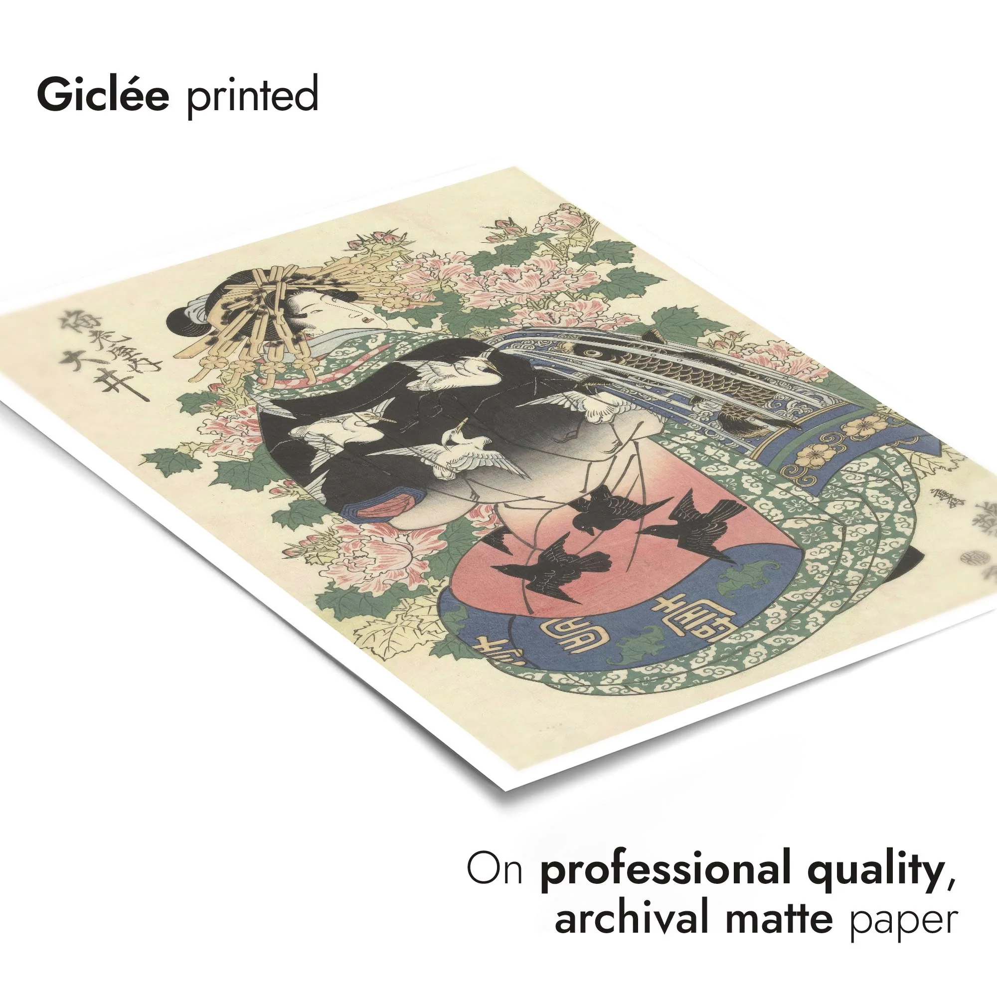 Courtesan with Crane-Print Robe - Image 6