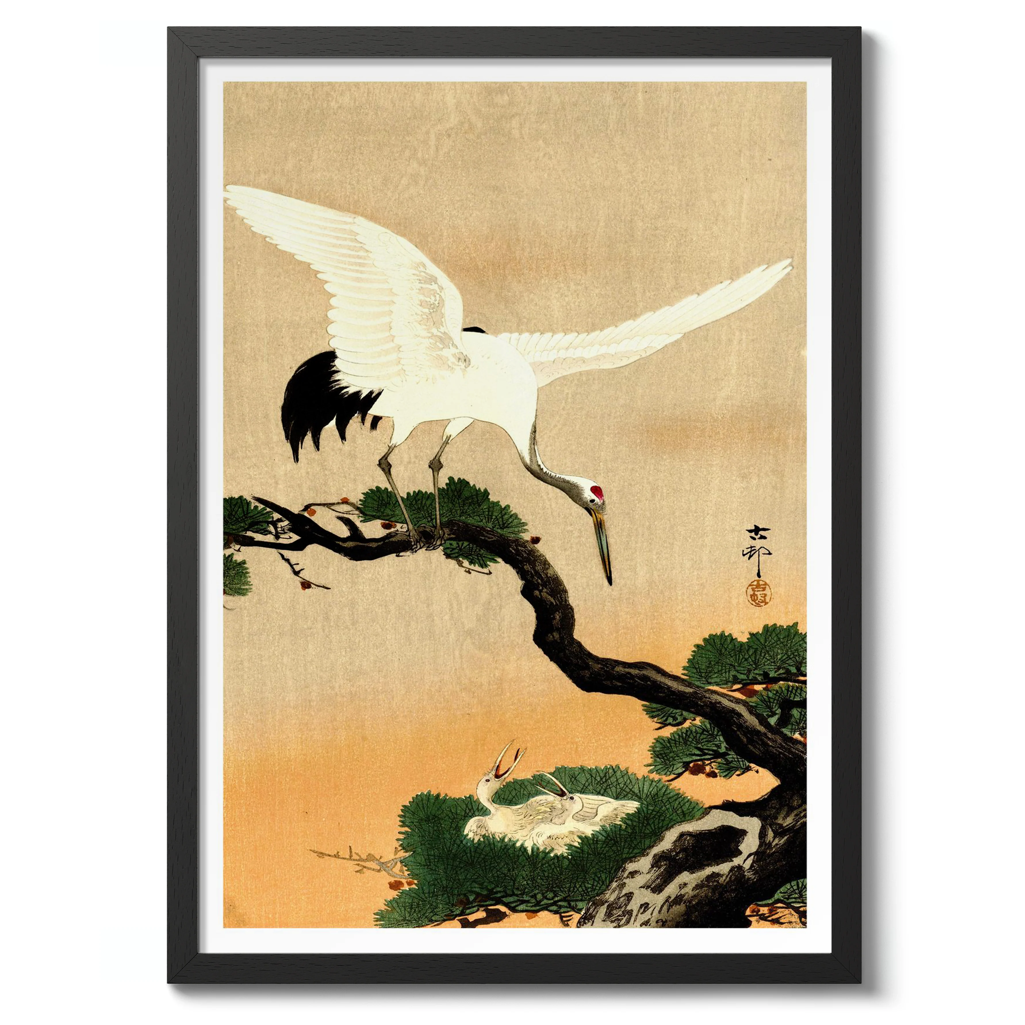 Crane Feeding Her Chicks - Image 2