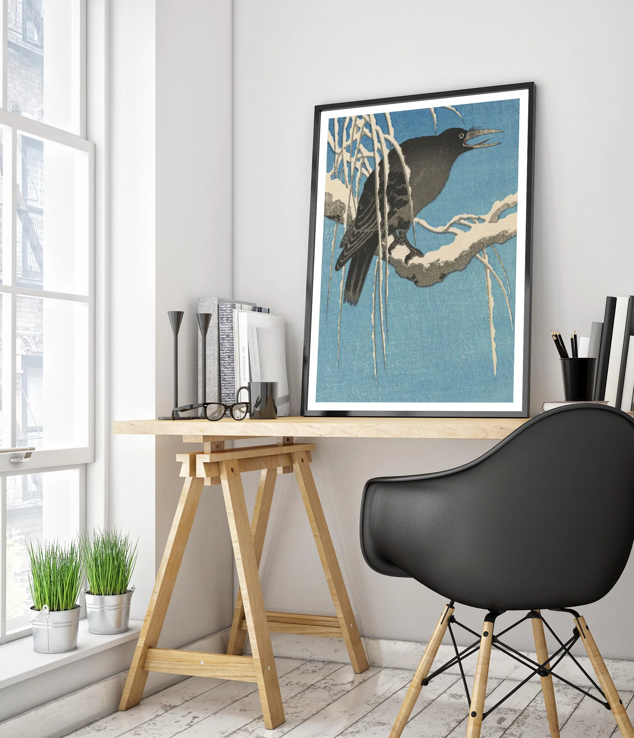 Crow on a Snowy Branch - Image 5