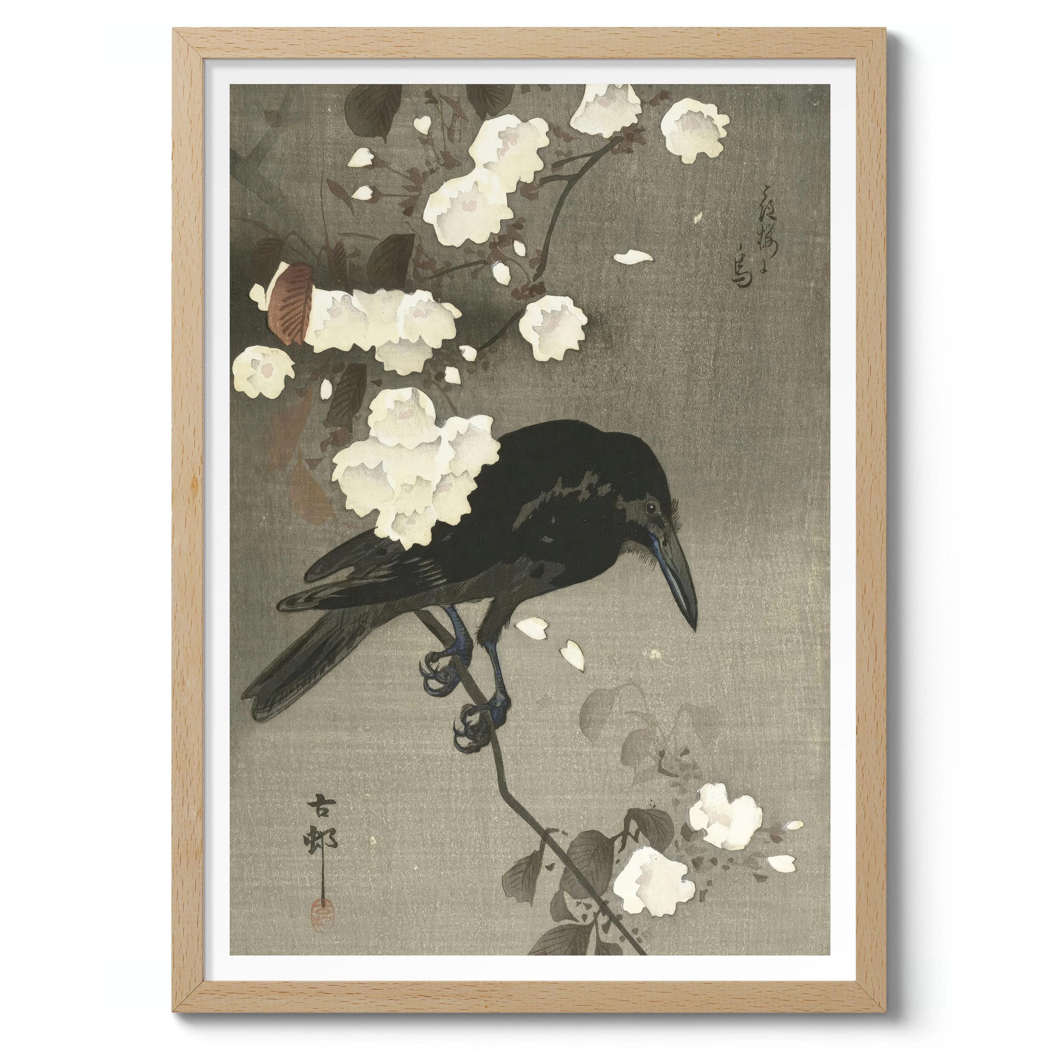 Crow with Cherry Blossom - Image 3