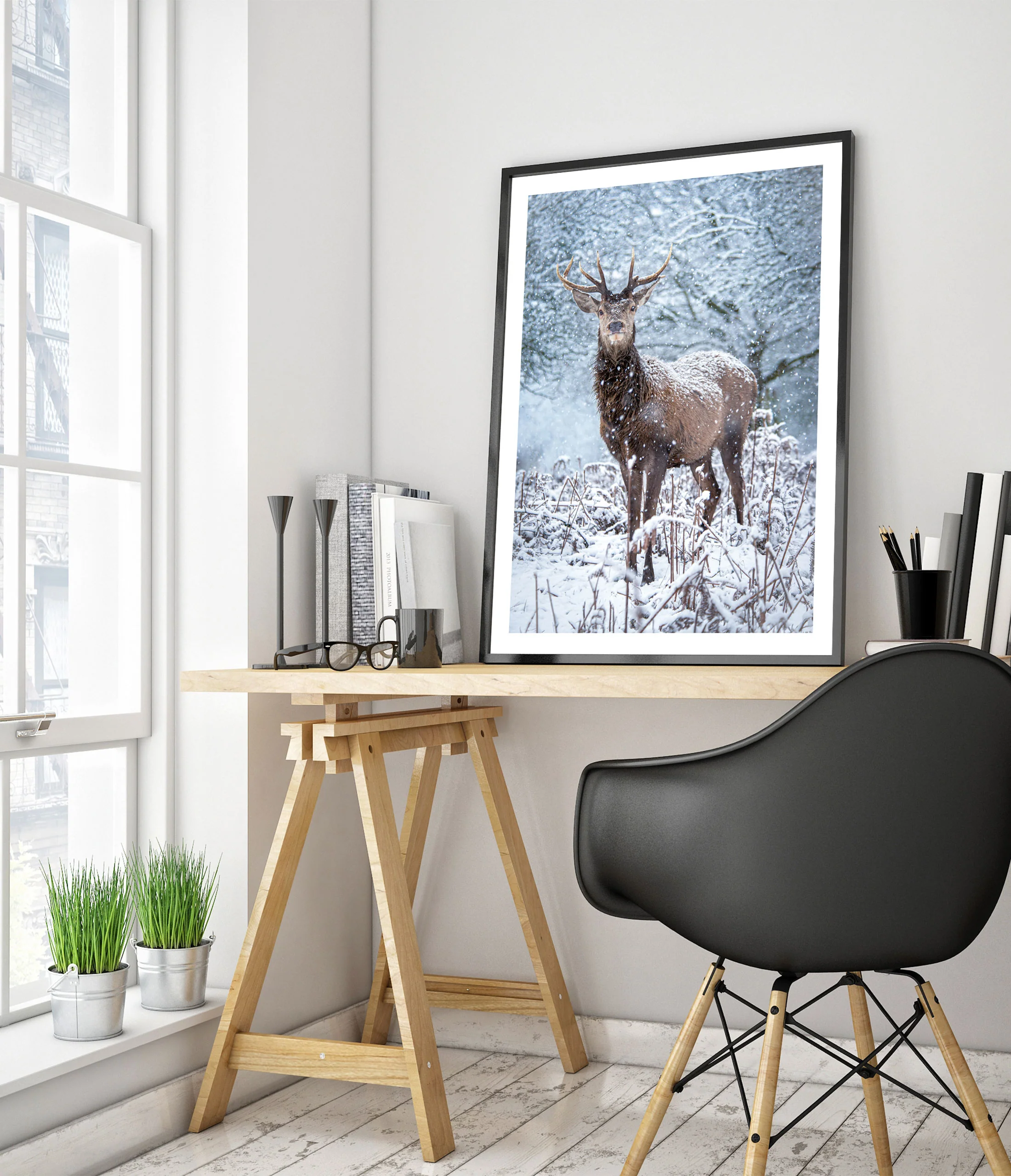 Deer in the Snow - Image 5