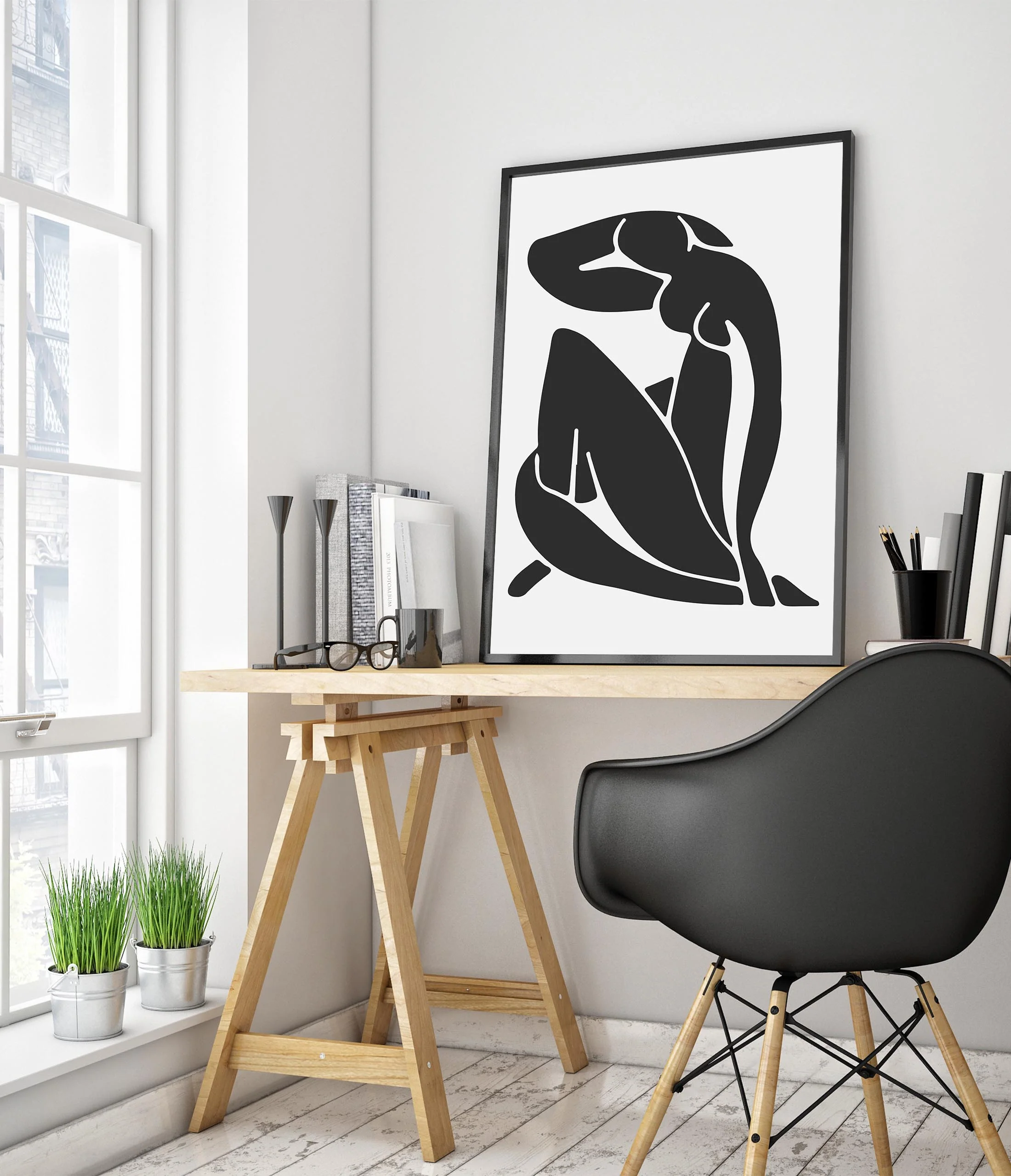 Femme Noir, Papier Découpés - Image 5