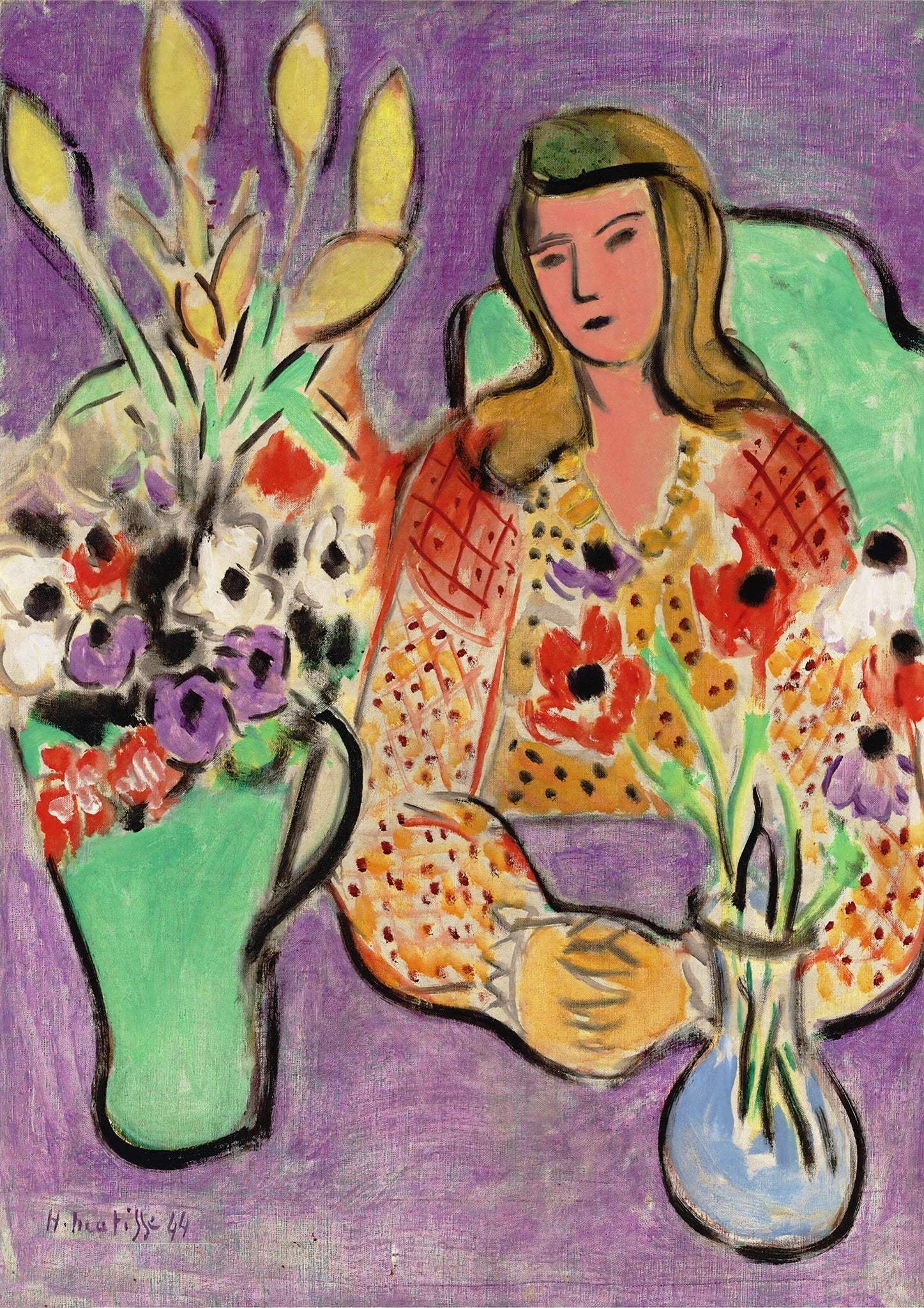 Young Woman with Anemones