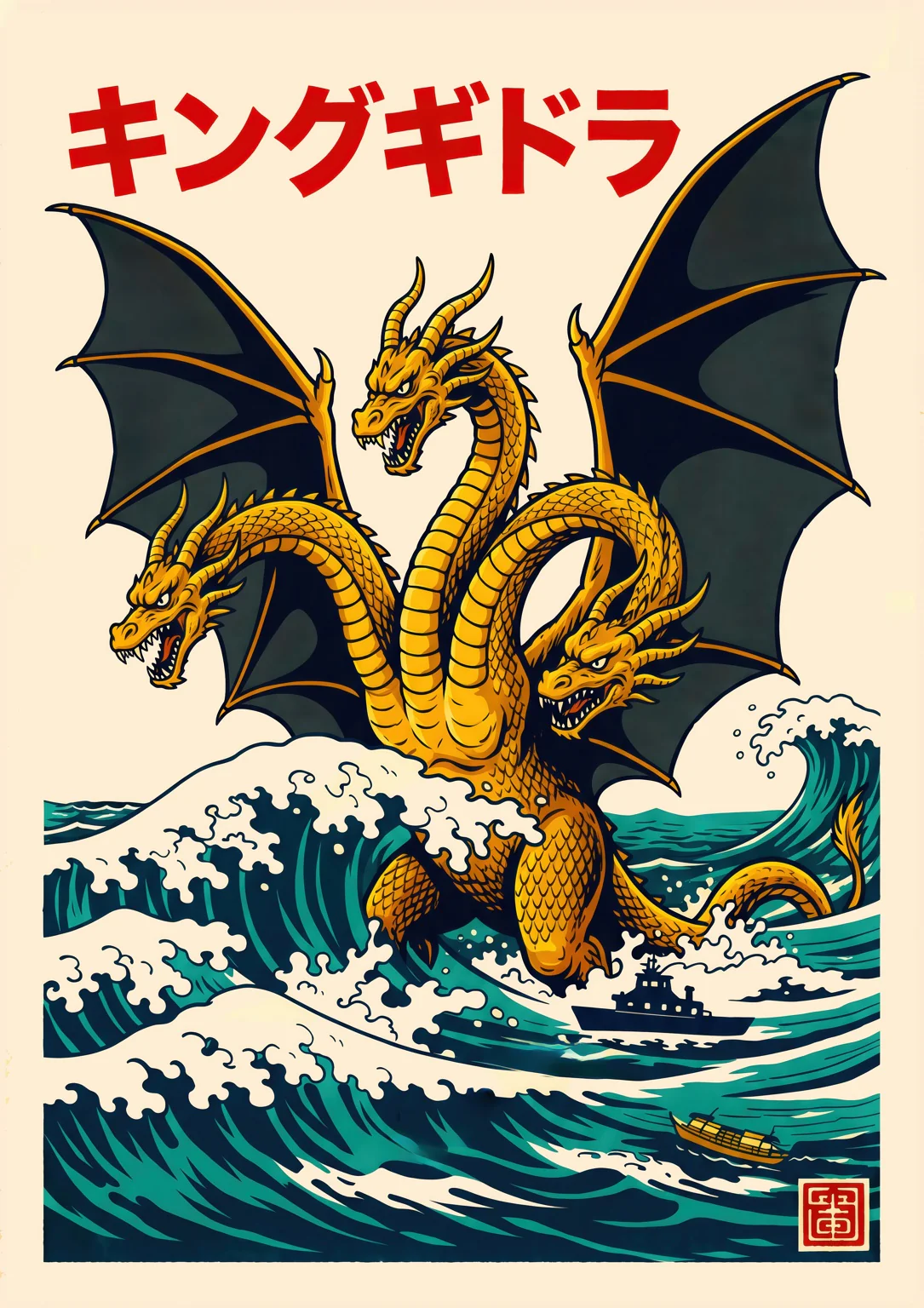 Great Wave of King Ghidorah