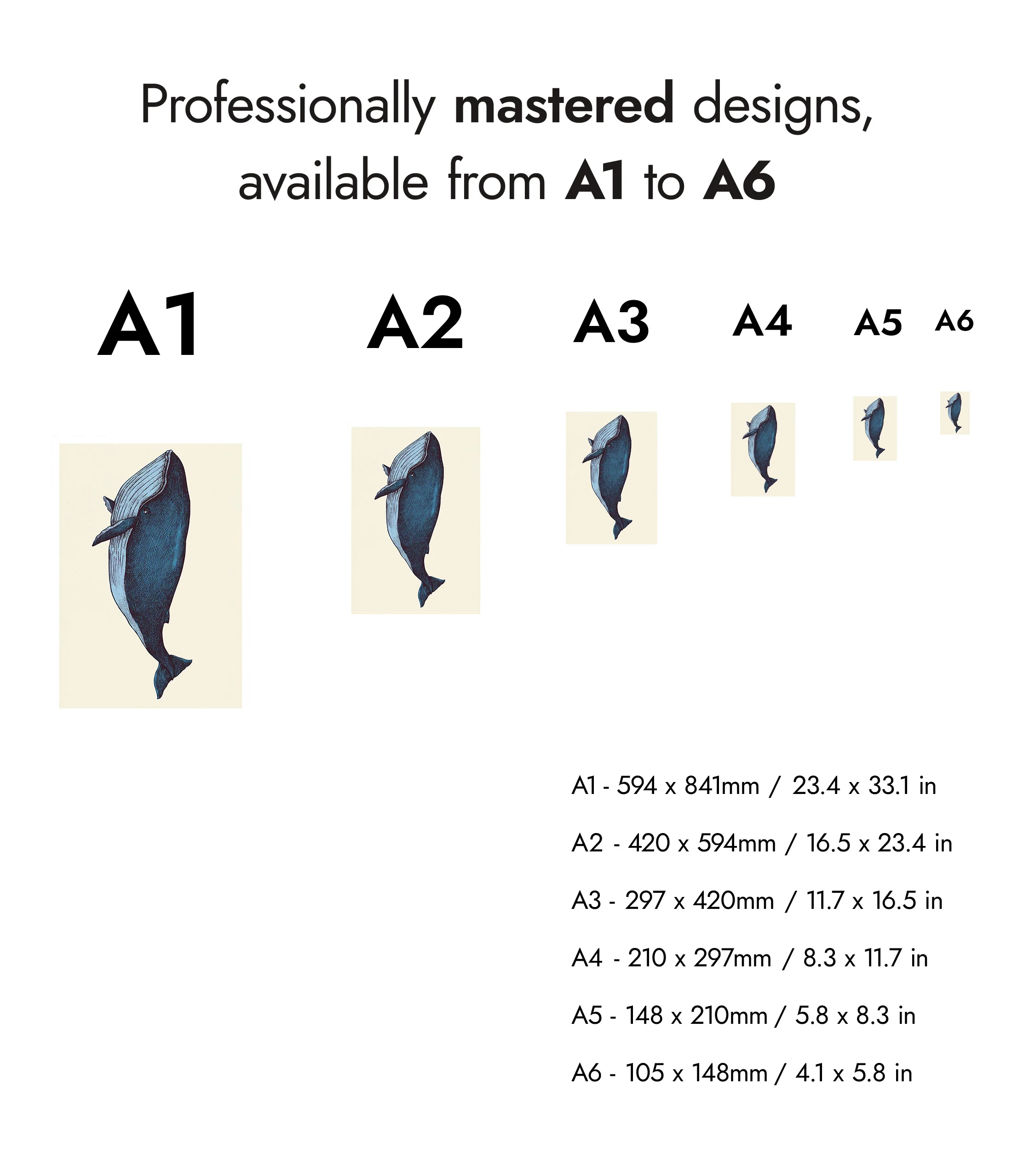 Hand-drawn Blue Whale - Image 8
