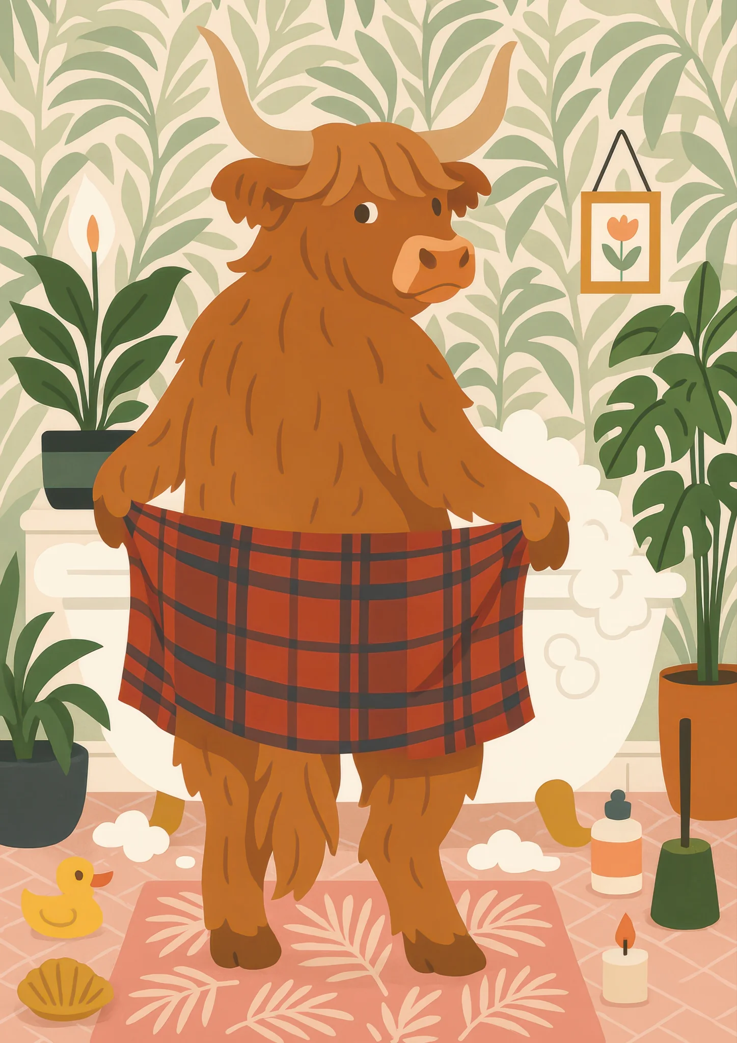 Highland Cow Bathtime