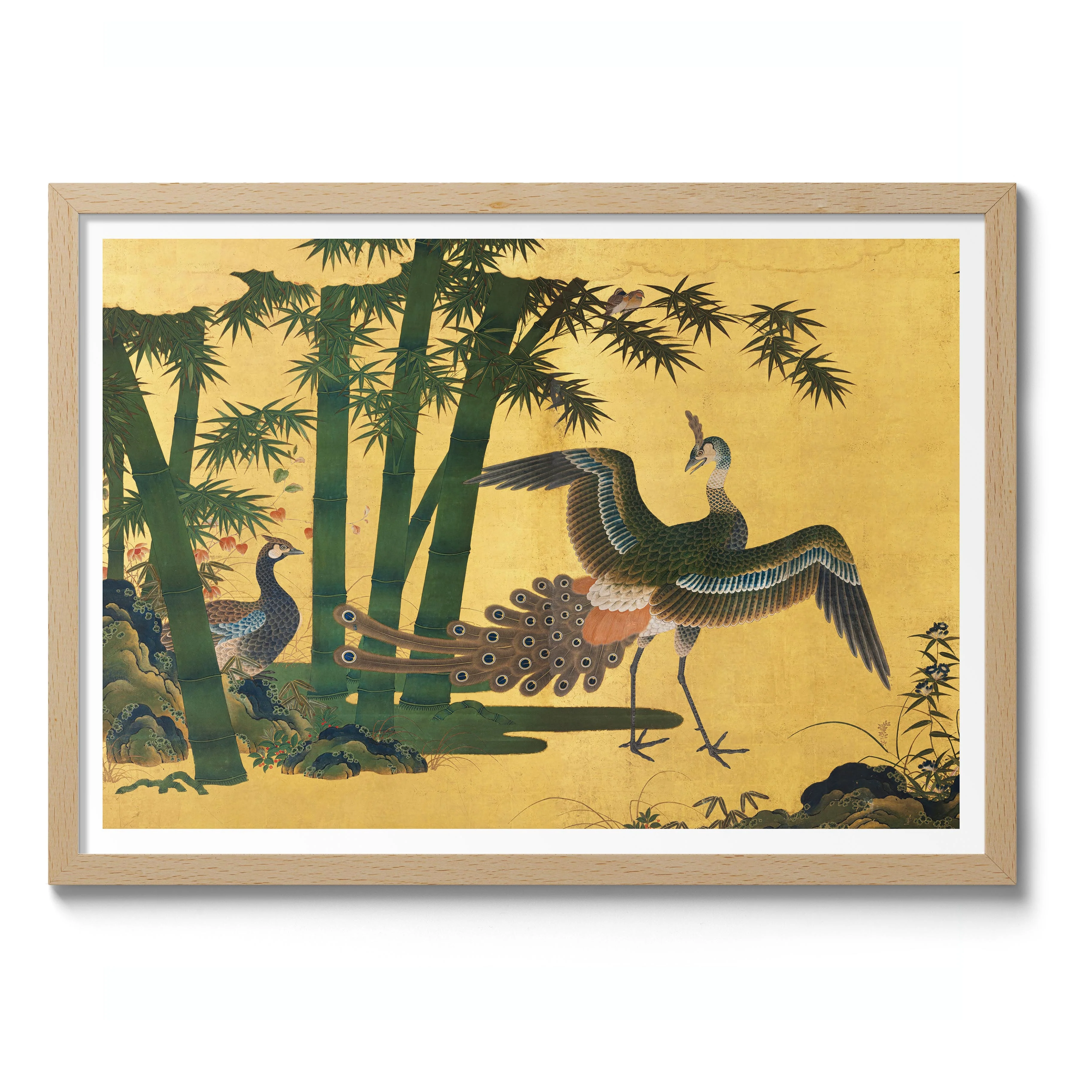Japanese Peacocks & Bamboo - Image 3