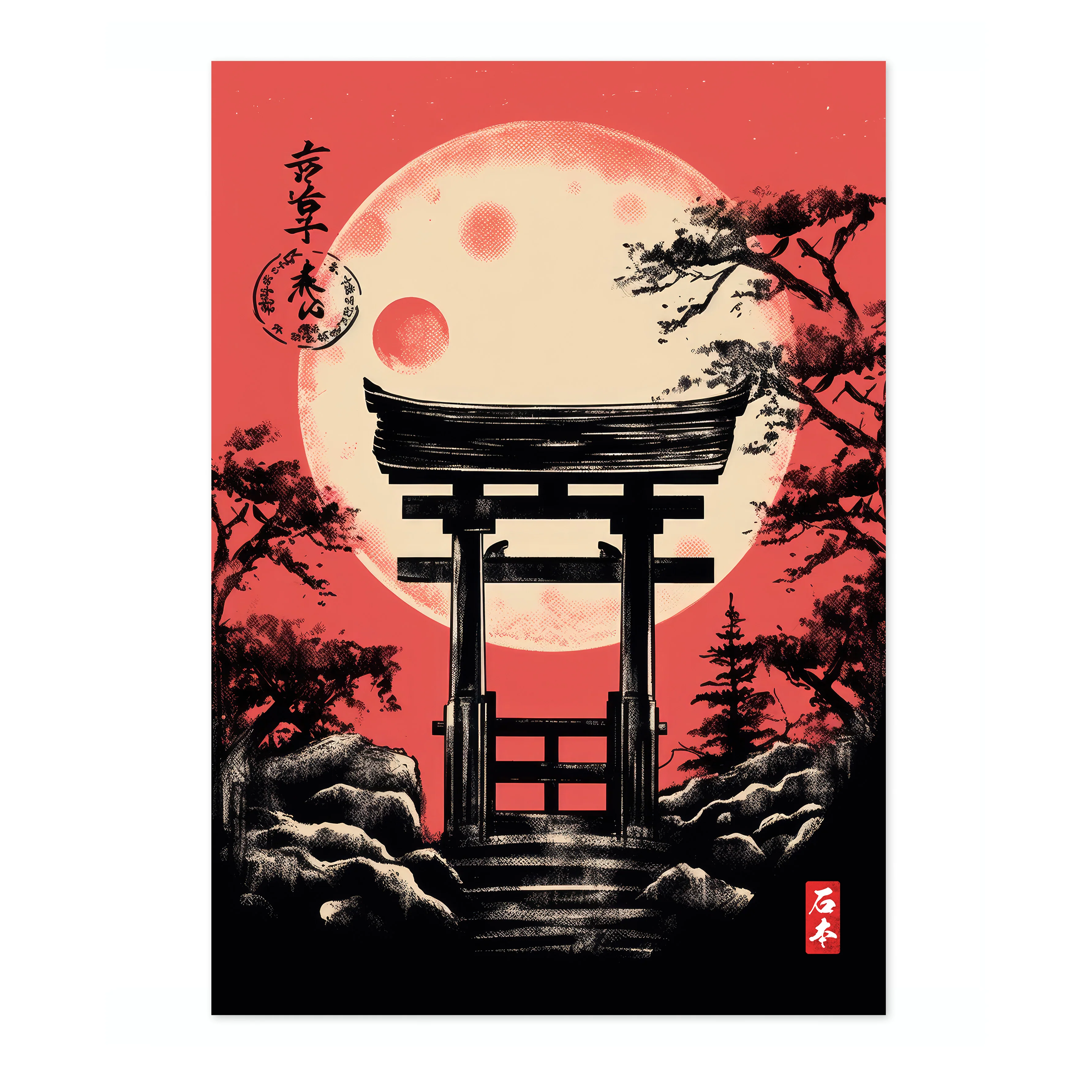 Japanese Shrine at Dusk - Image 4