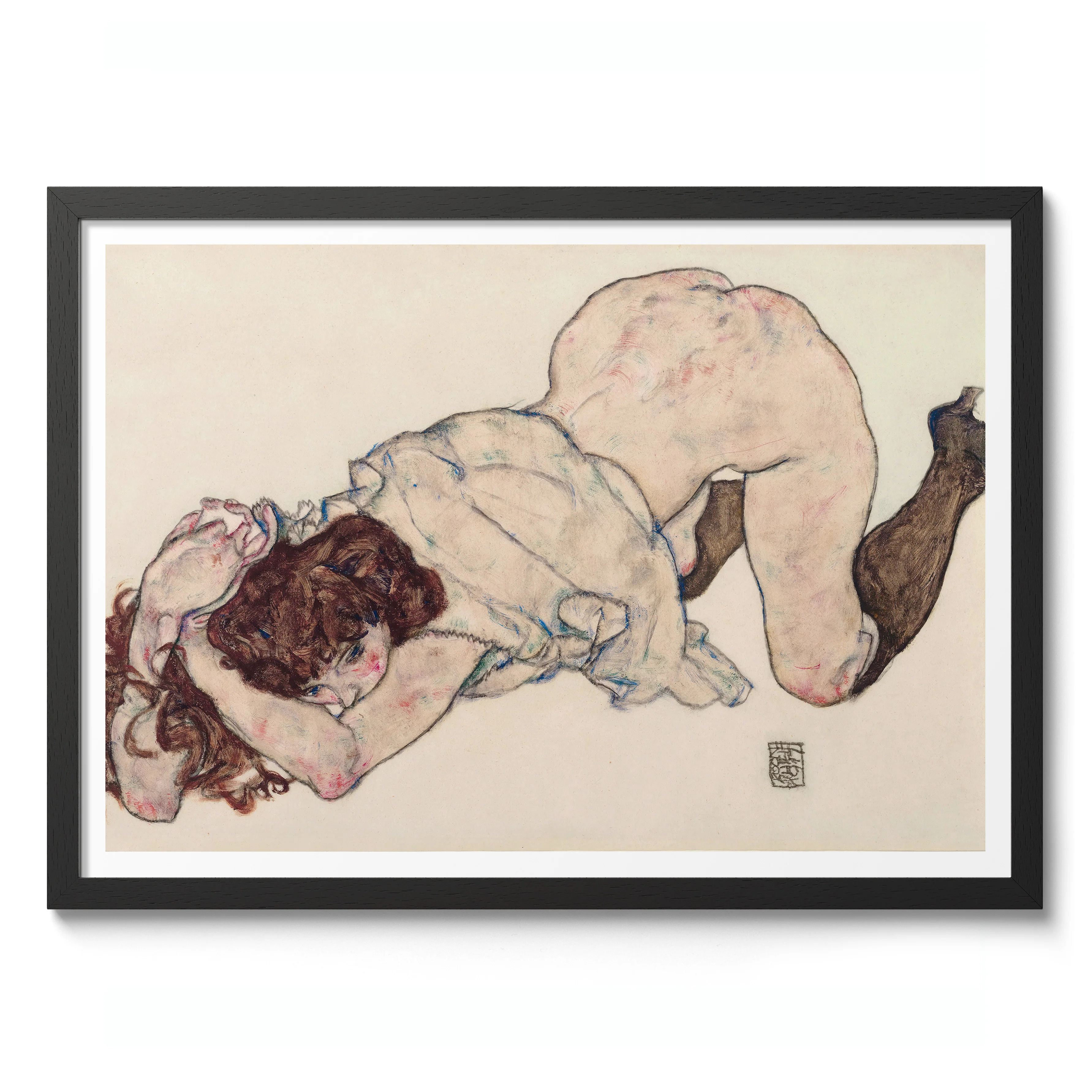 Kneeling Girl Resting on Both Elbows - Image 2