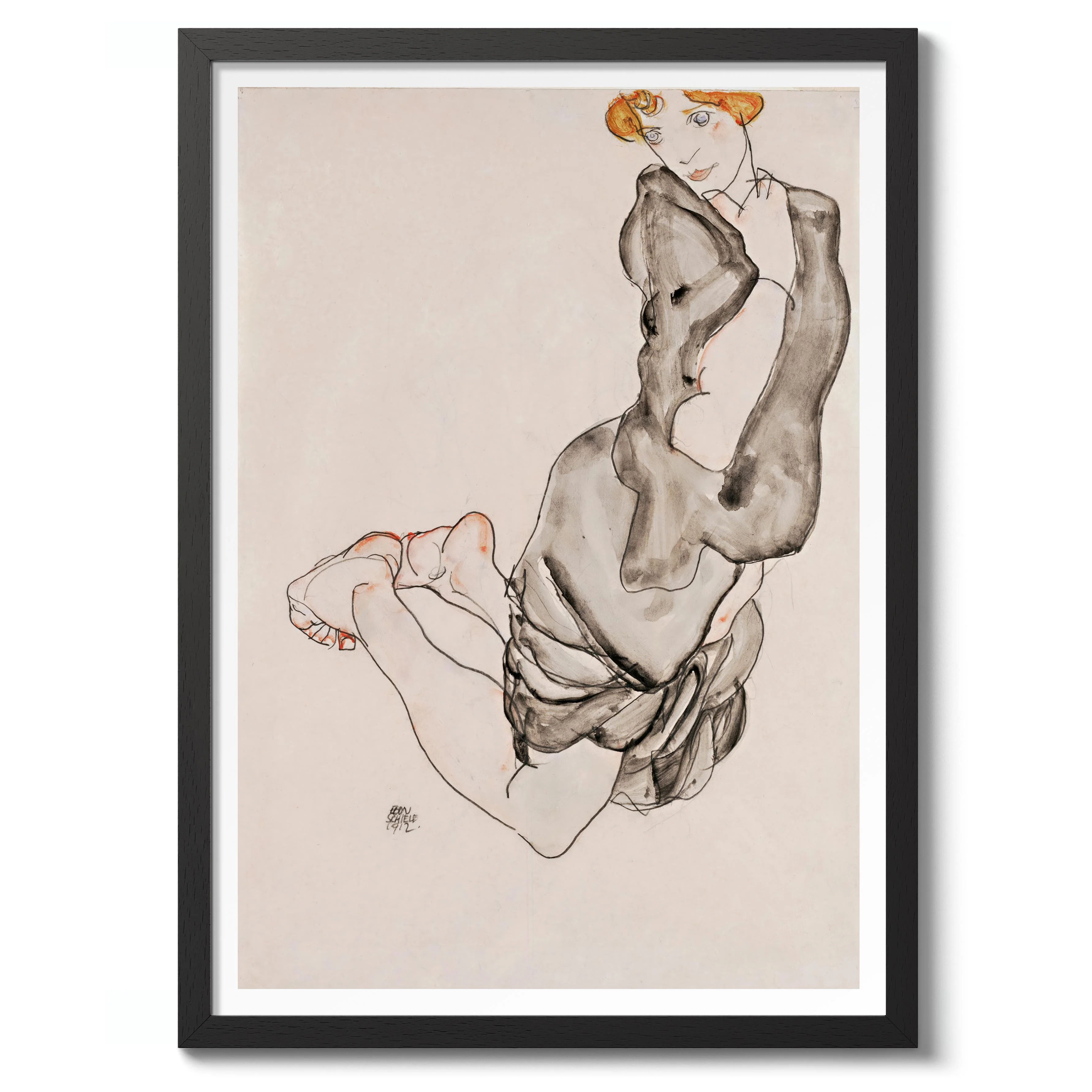 Kneeling Woman with a Grey Cape - Image 2