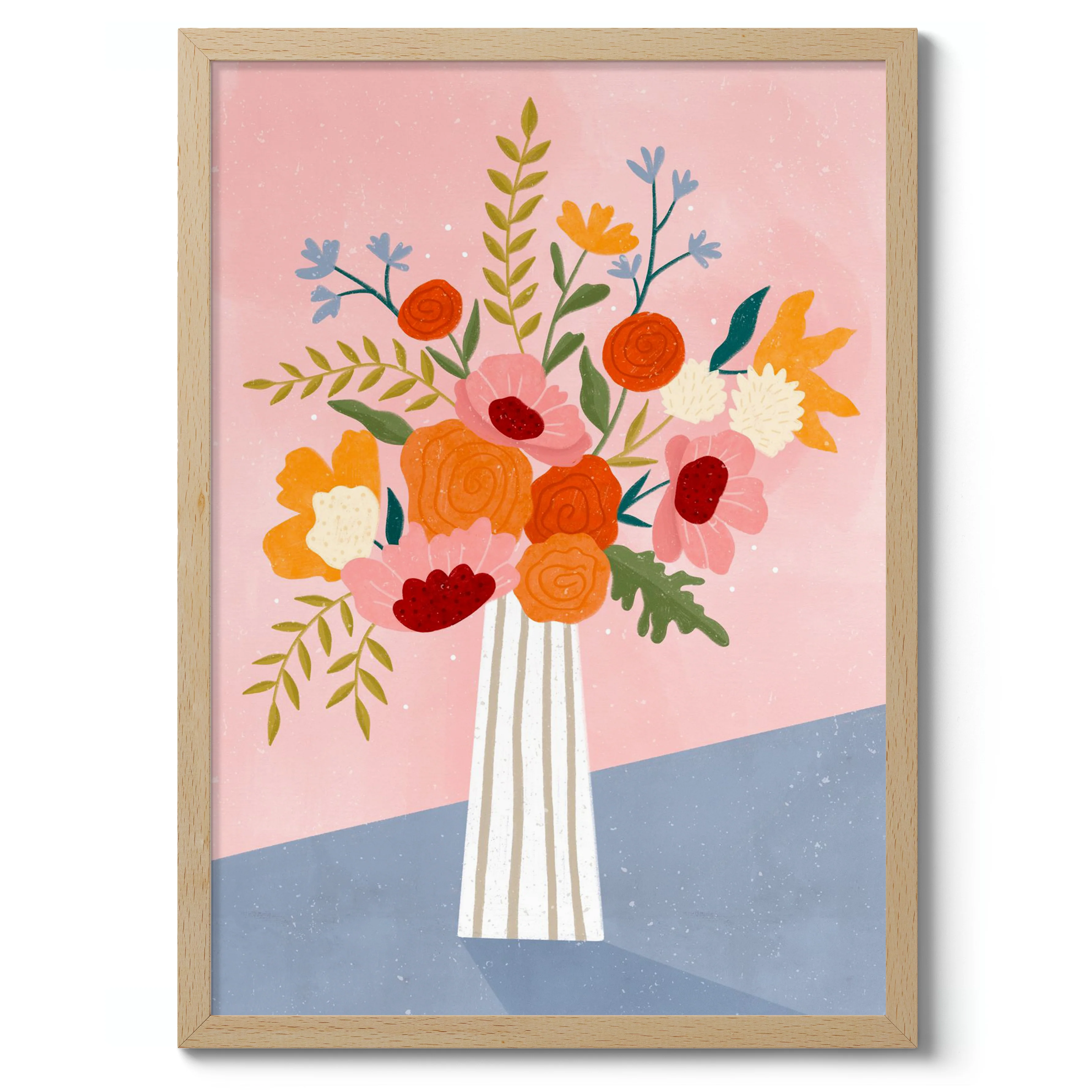 Line Vase with Flowers - Image 3
