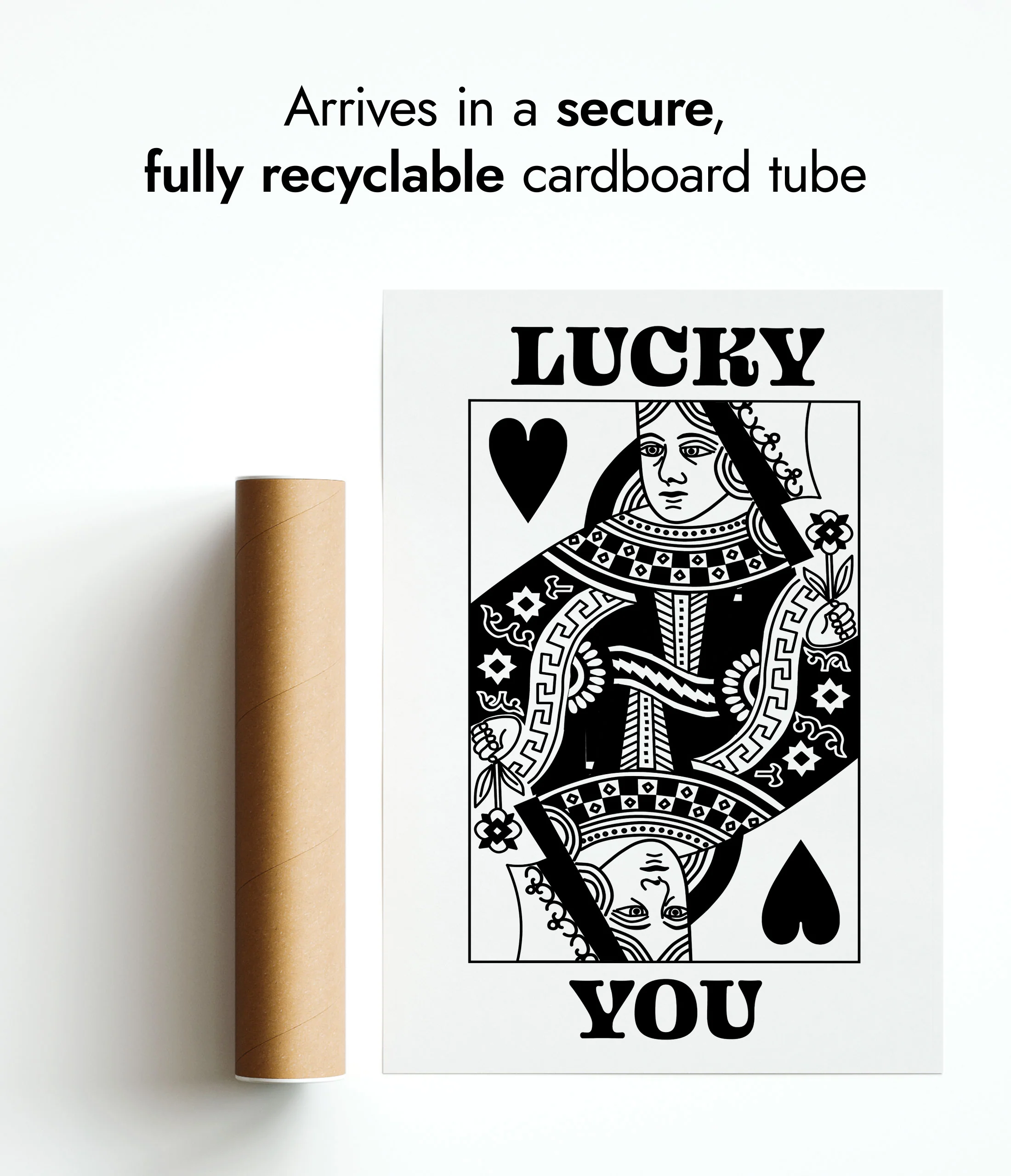 Lucky You, Queen of Hearts B&W - Image 9