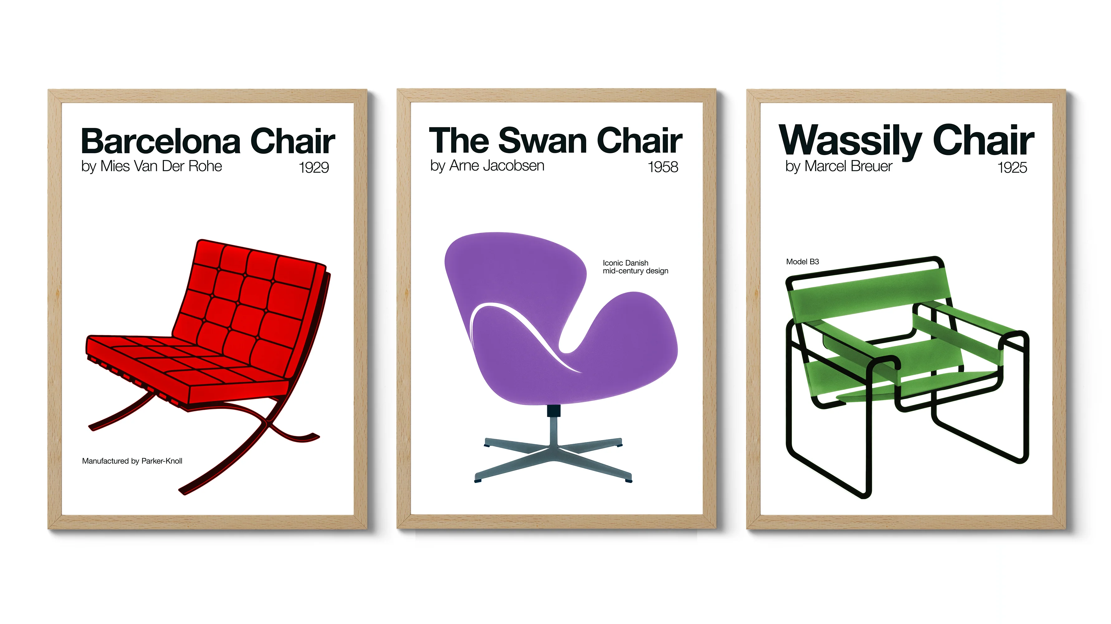 Mid-Century Chairs Trio - Image 2