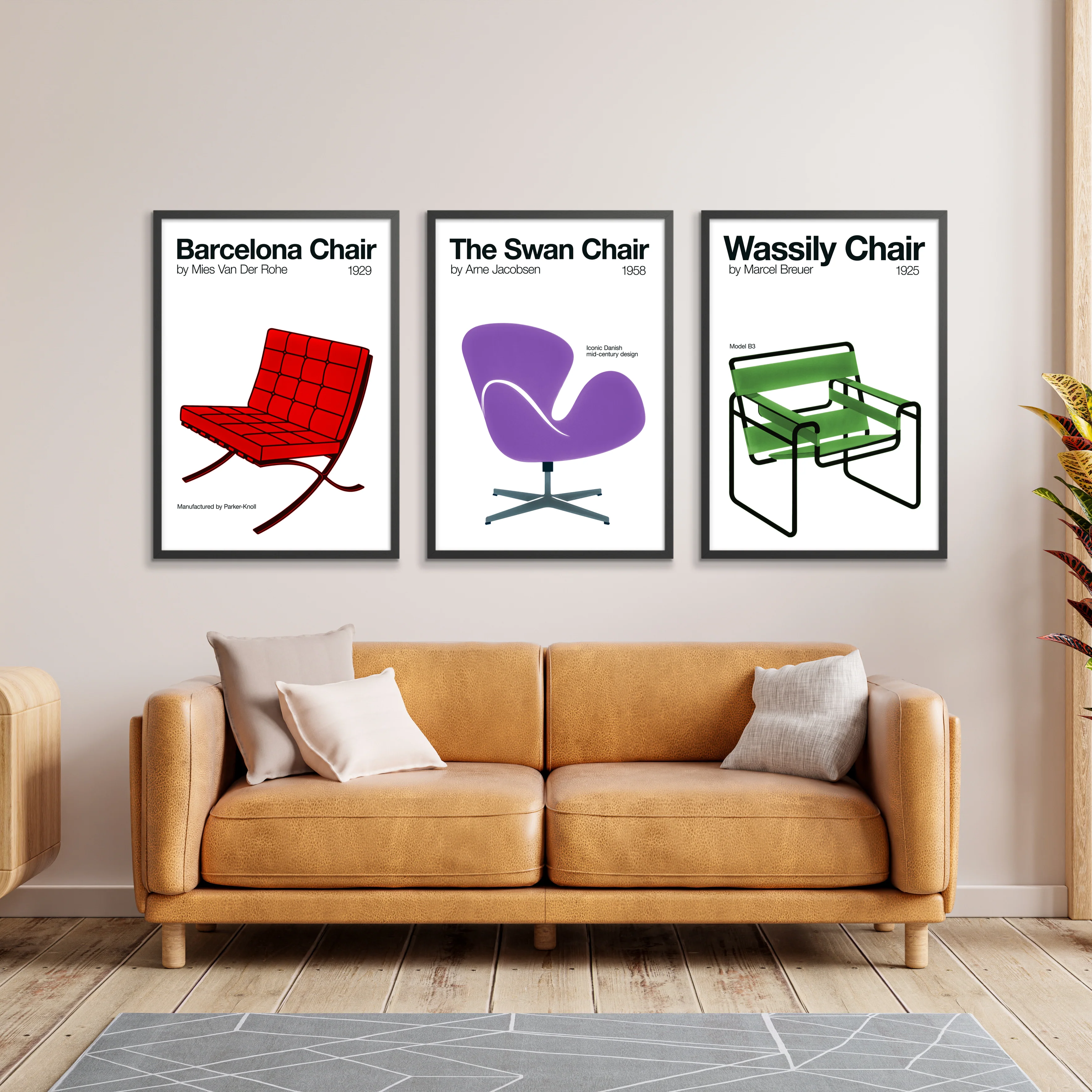 Mid-Century Chairs Trio - Image 4
