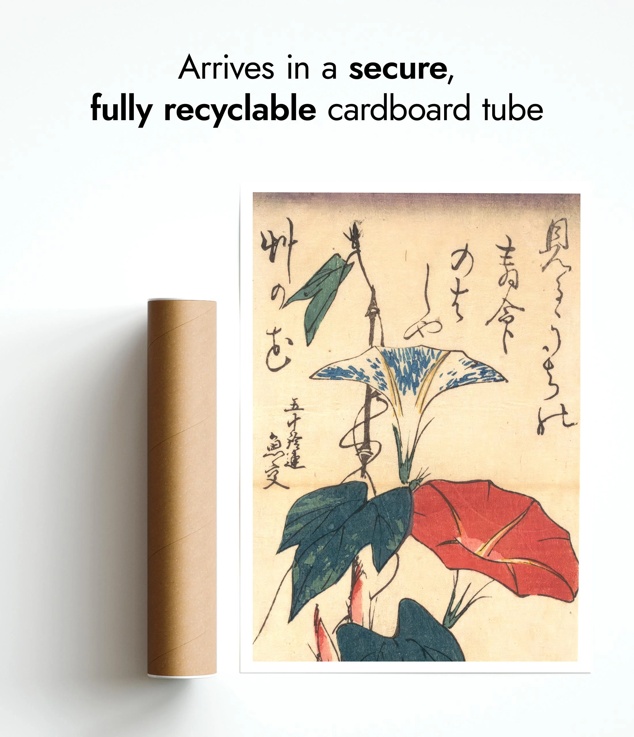 Morning Glories with Poem by Gyoko - Image 9