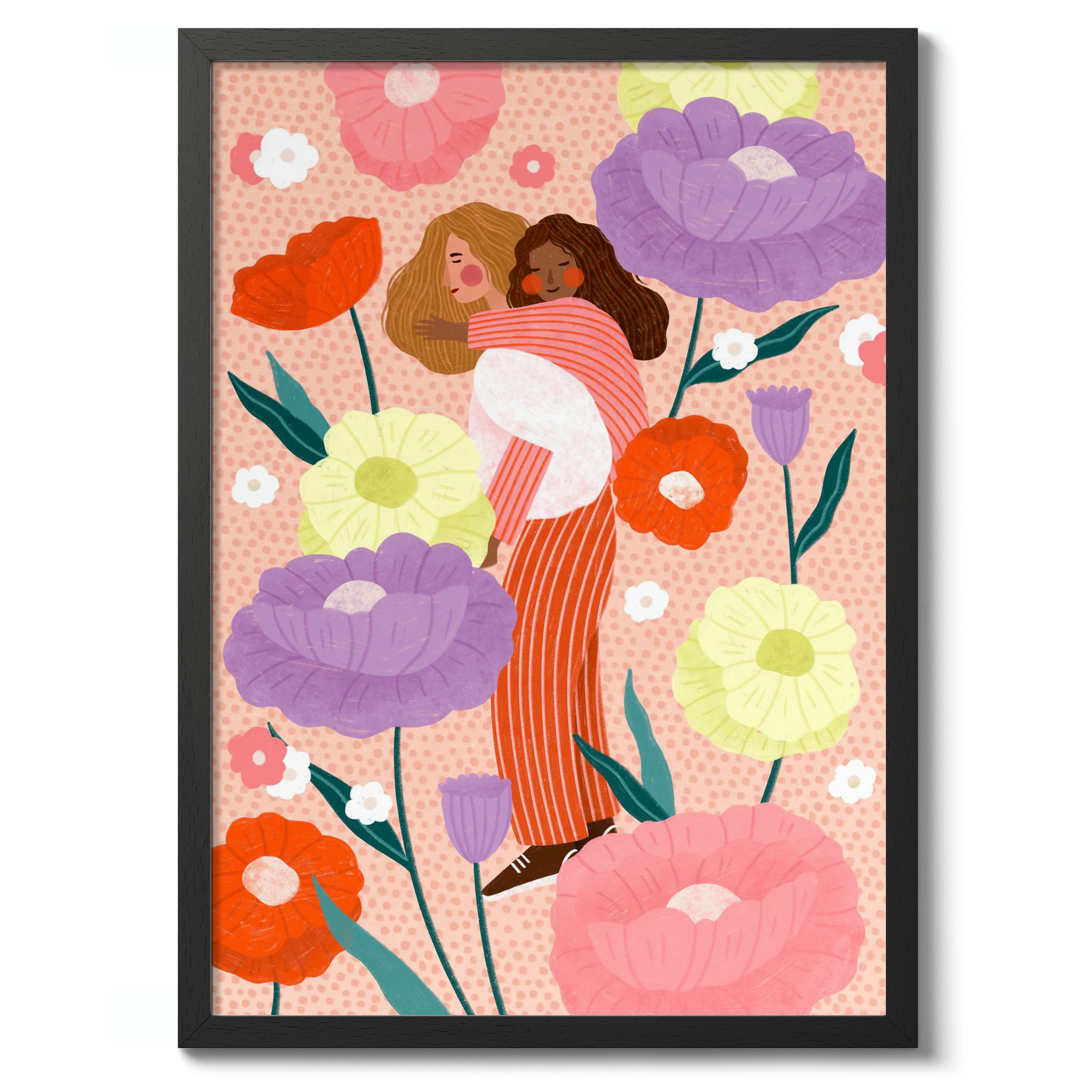 Mum and Daughter in Floral Garden - Image 2