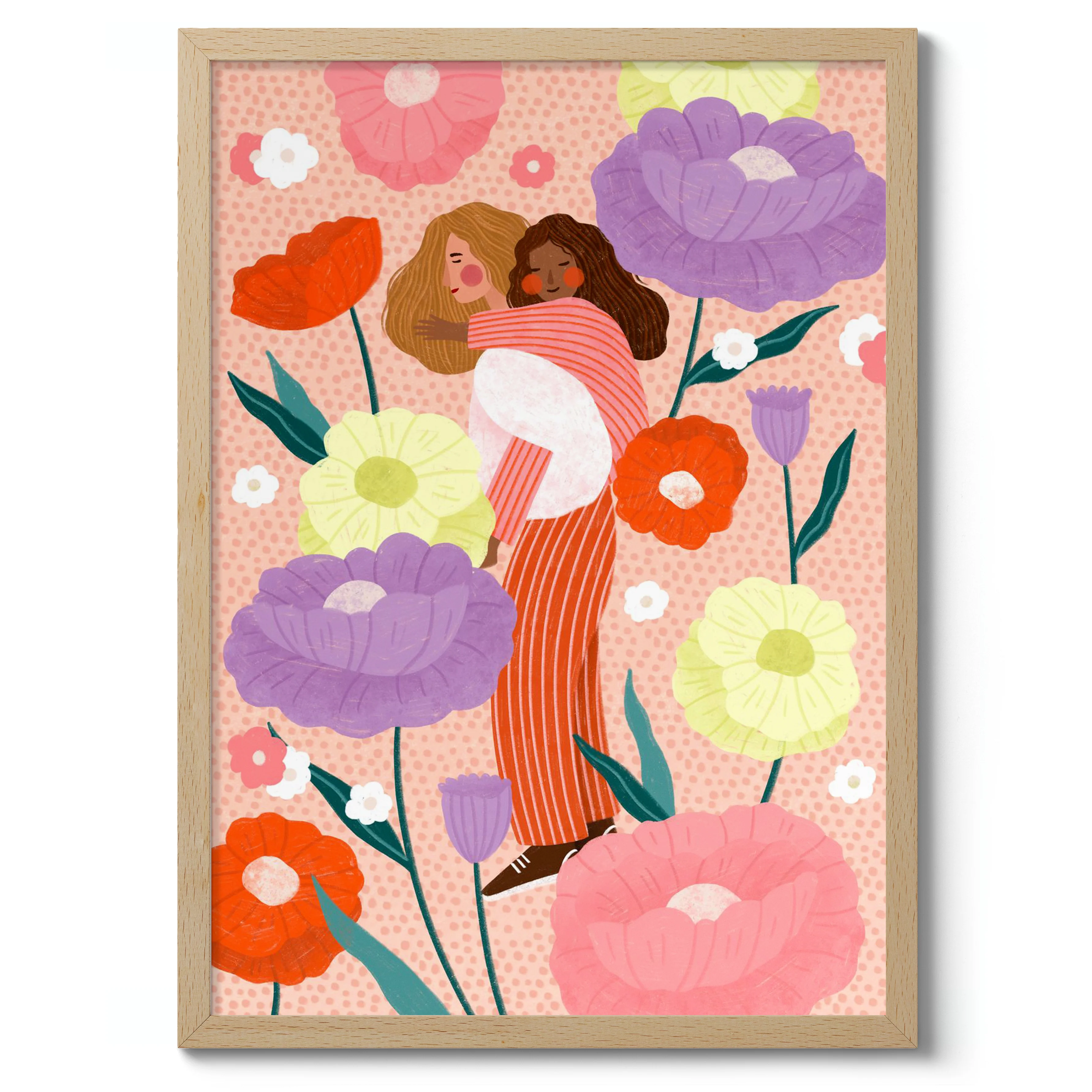 Mum and Daughter in Floral Garden - Image 3