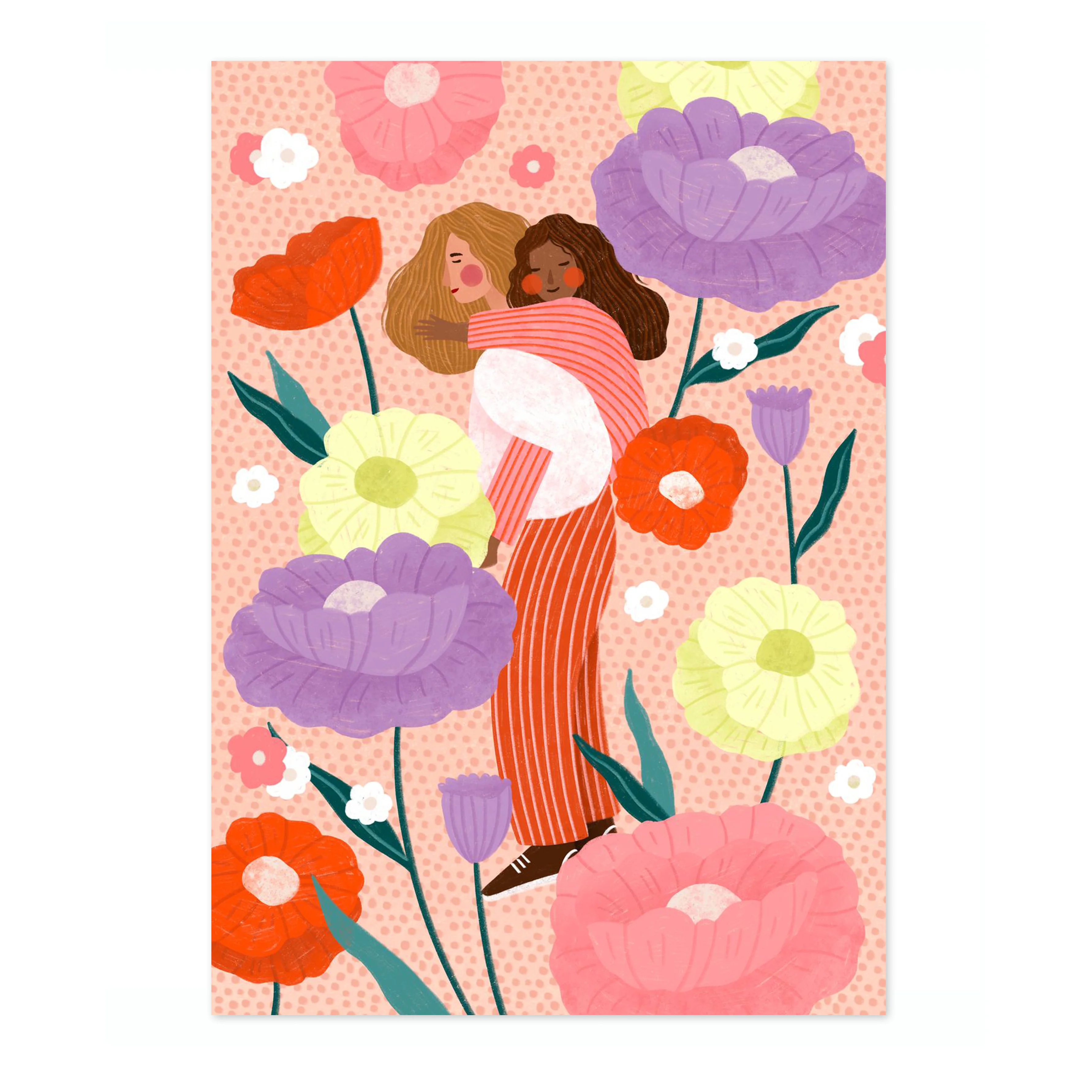 Mum and Daughter in Floral Garden - Image 4