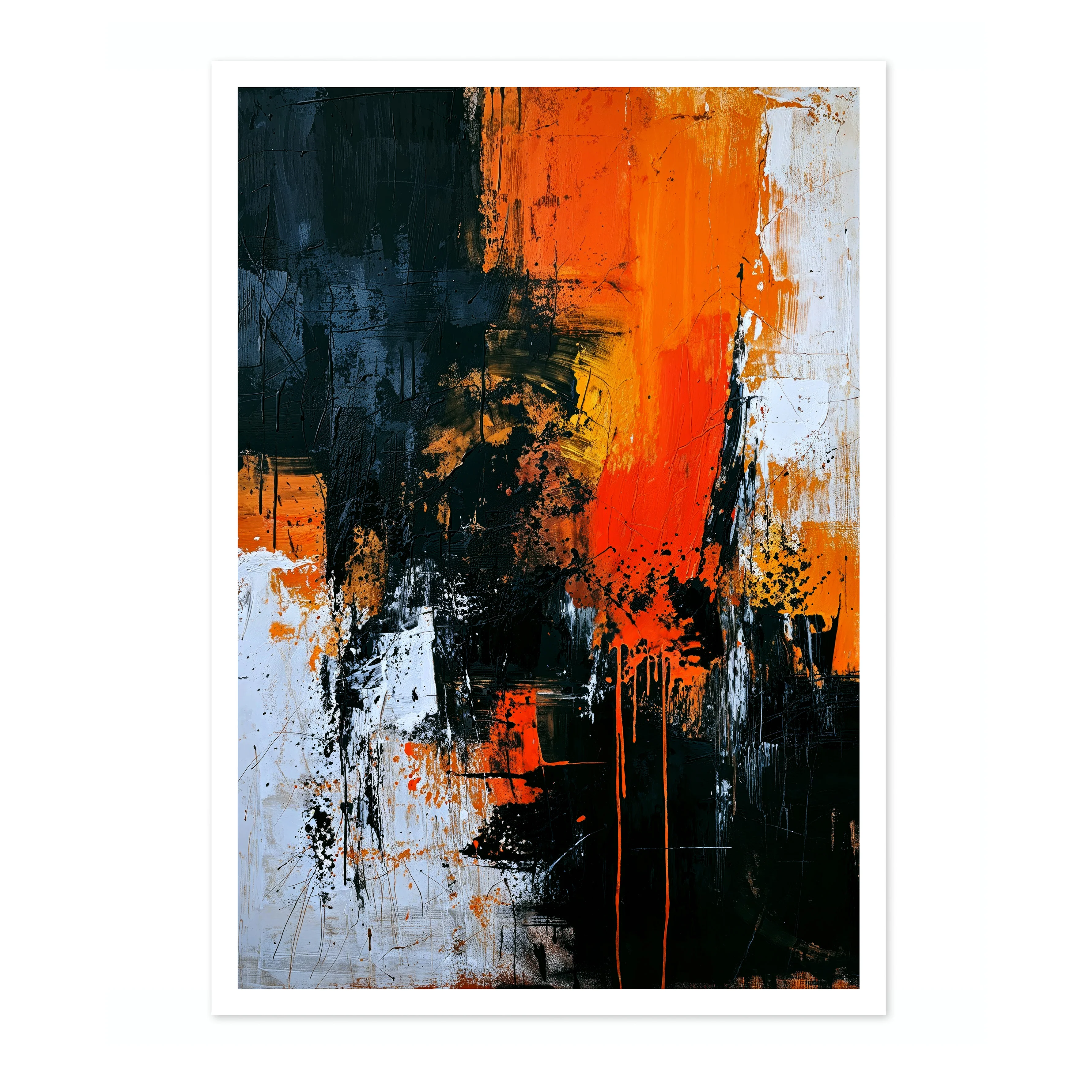 Neutral with Orange Flourish, Portrait II - Image 4