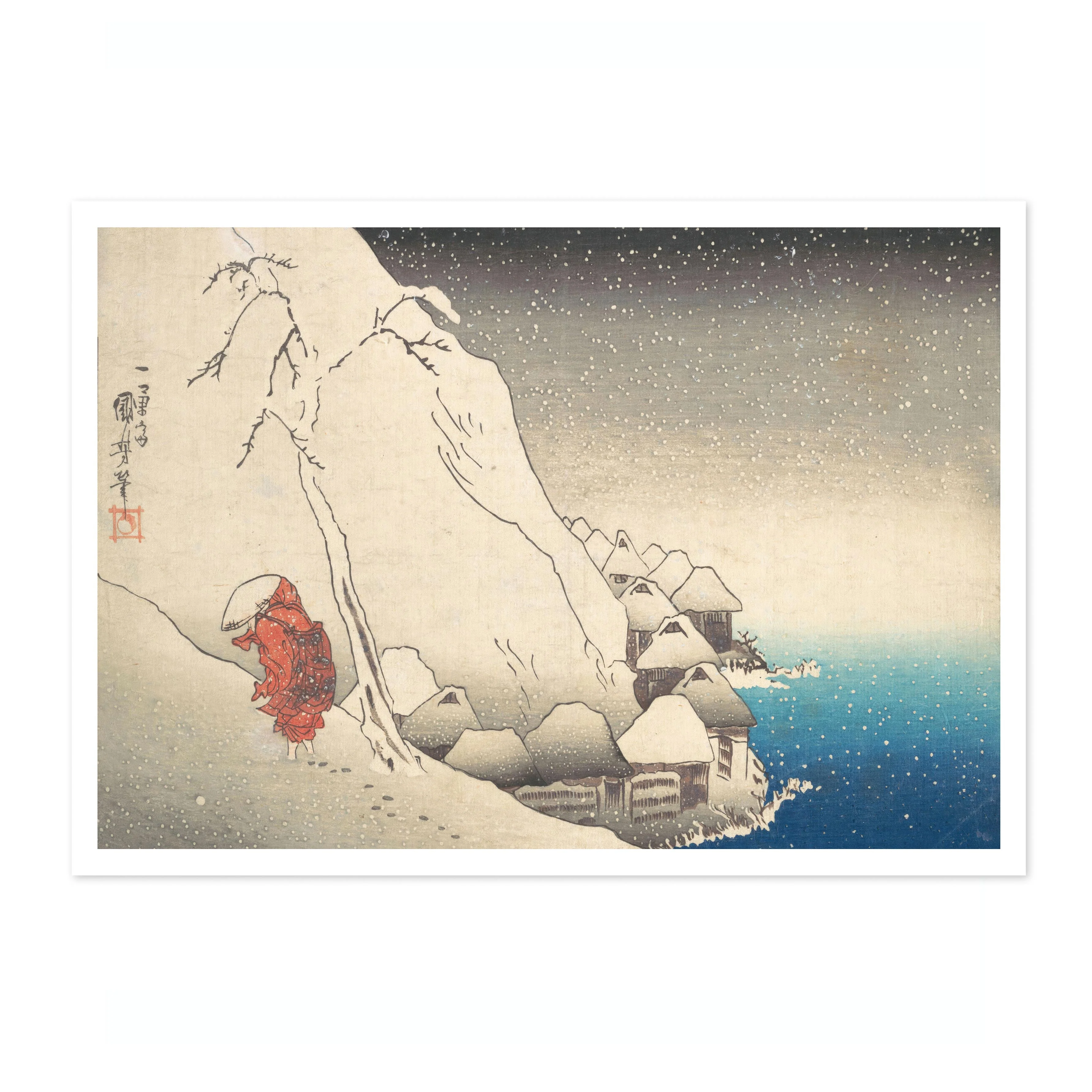 Nichiren in Snow at Tsukahara, Sodo Province - Image 4