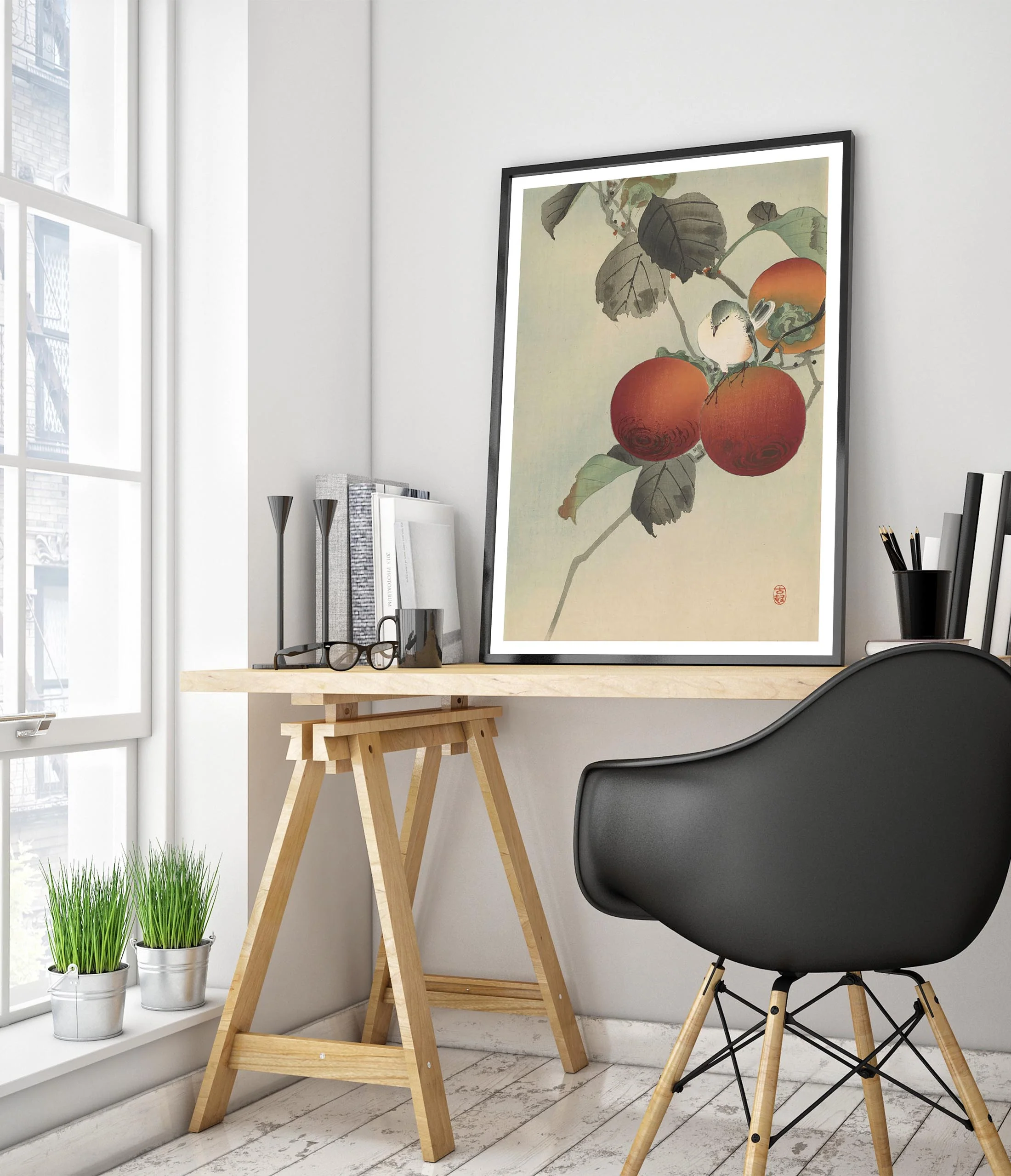 Nuthatcher atop Persimmons - Image 5