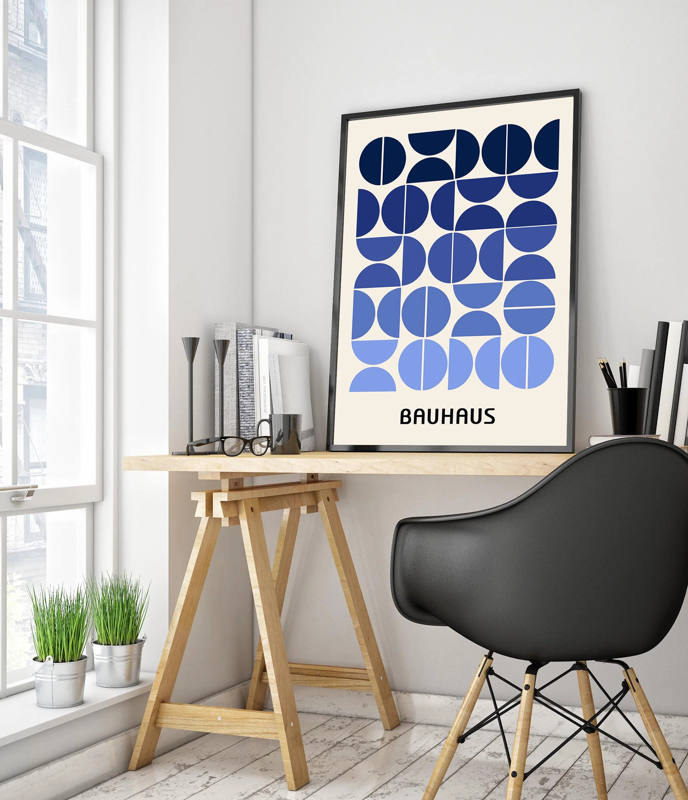 Ombre Blue Semi-Circles - Image 5