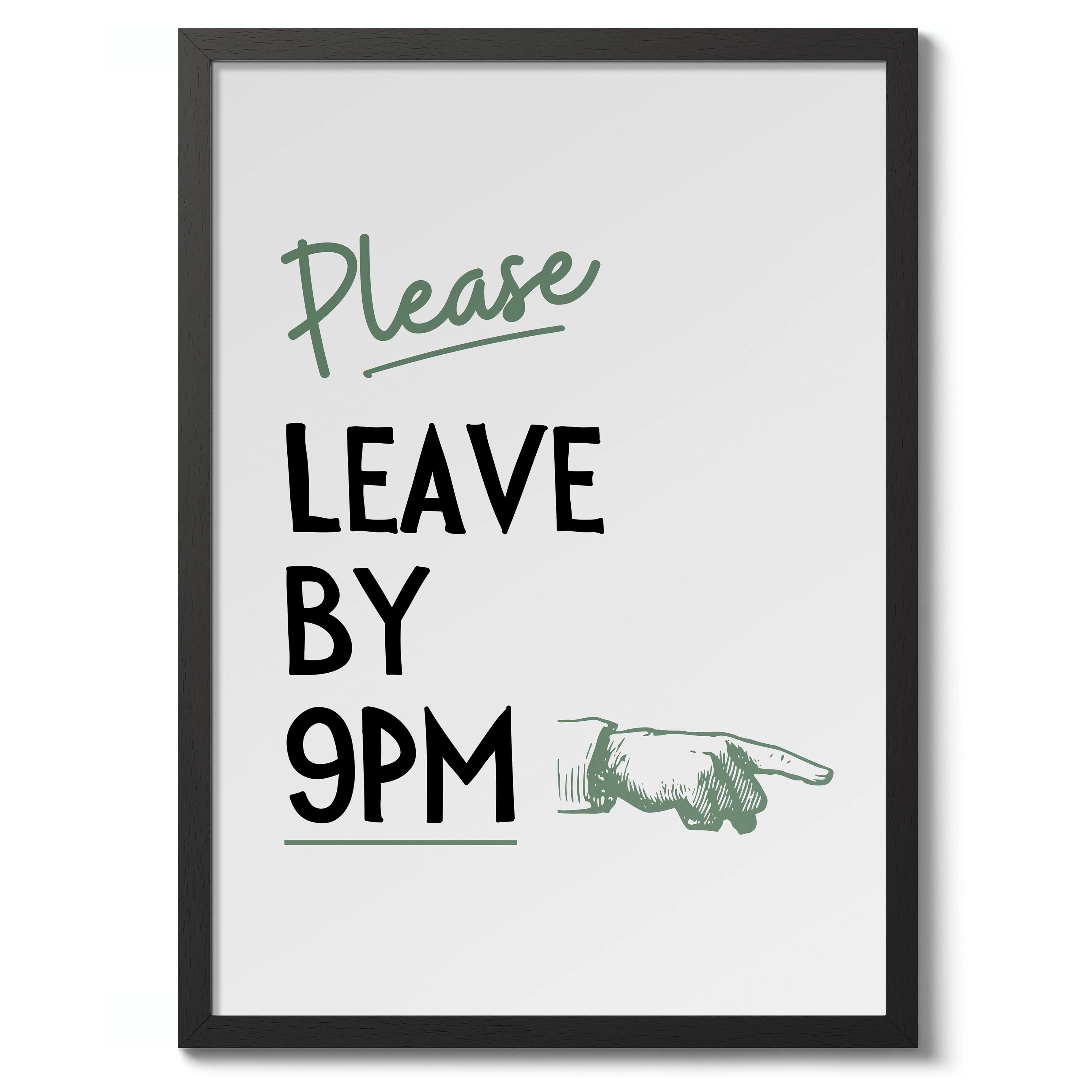 Please Leave by 9pm, Green - Image 2