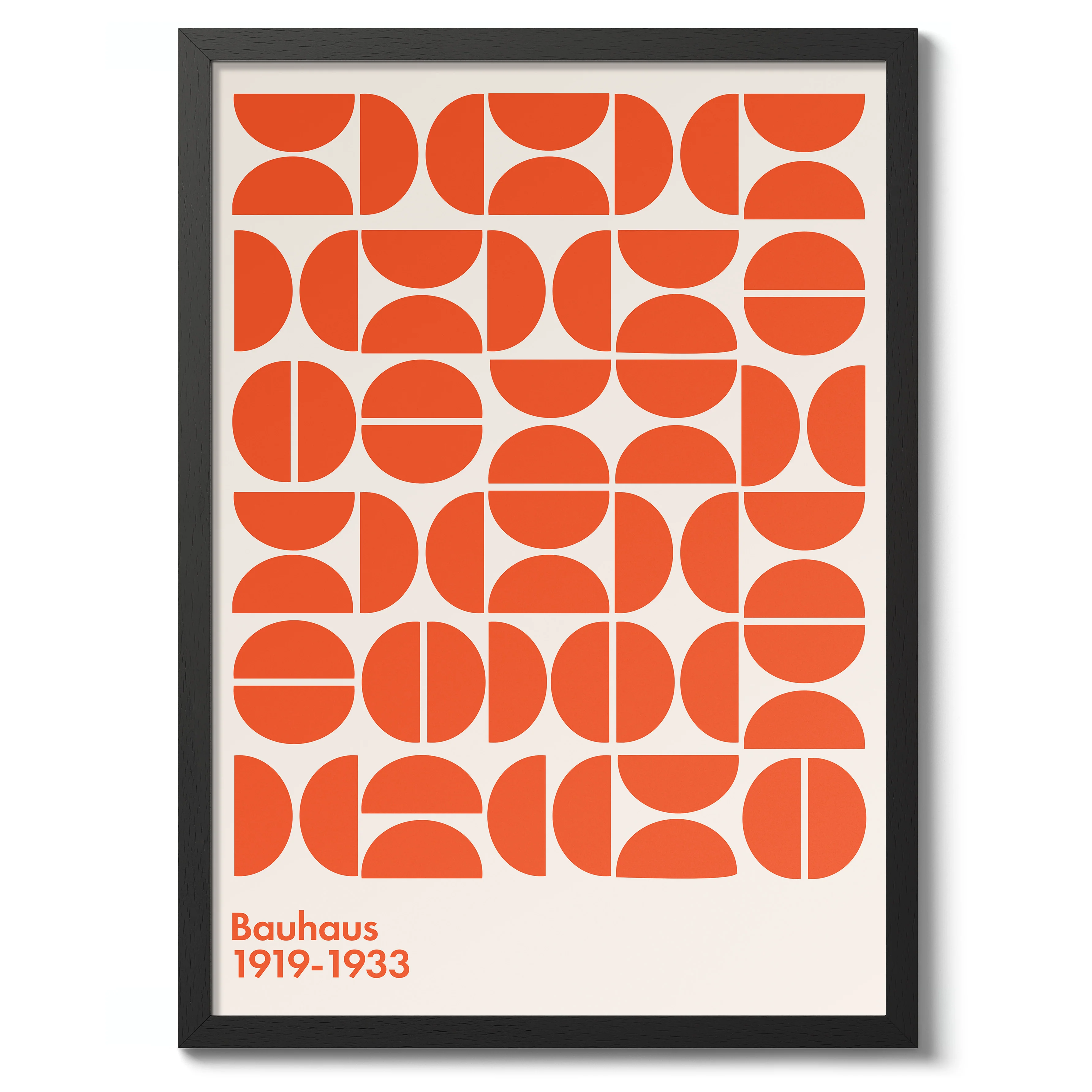 Semi-Circles Orange on White - Image 2