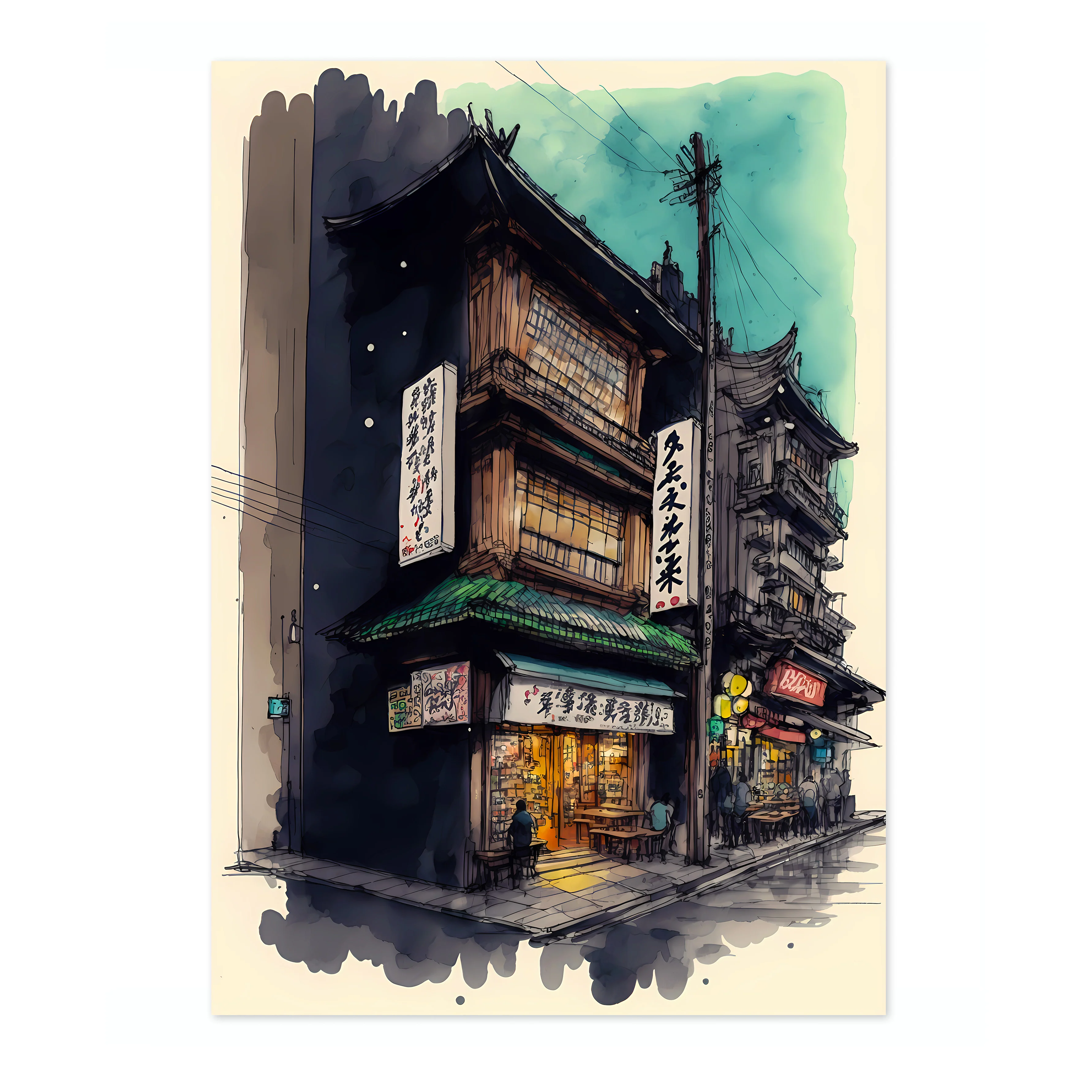 Shopfront Watercolour - Image 4