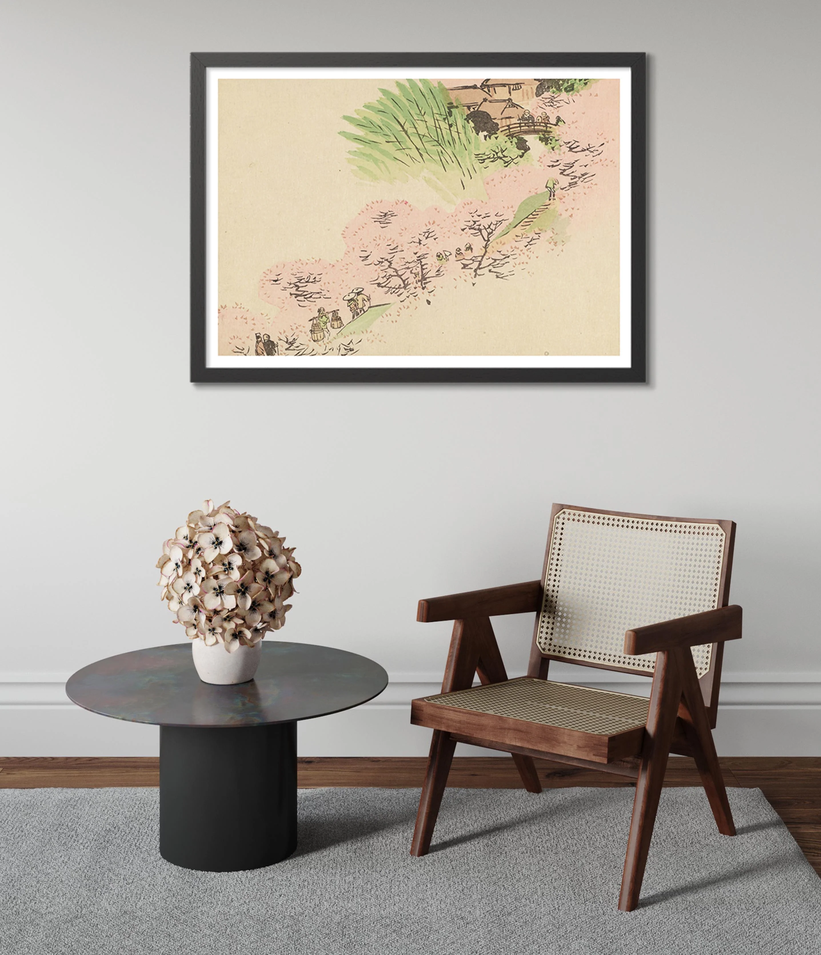 Spring Landscape with Mountain Village - Image 5