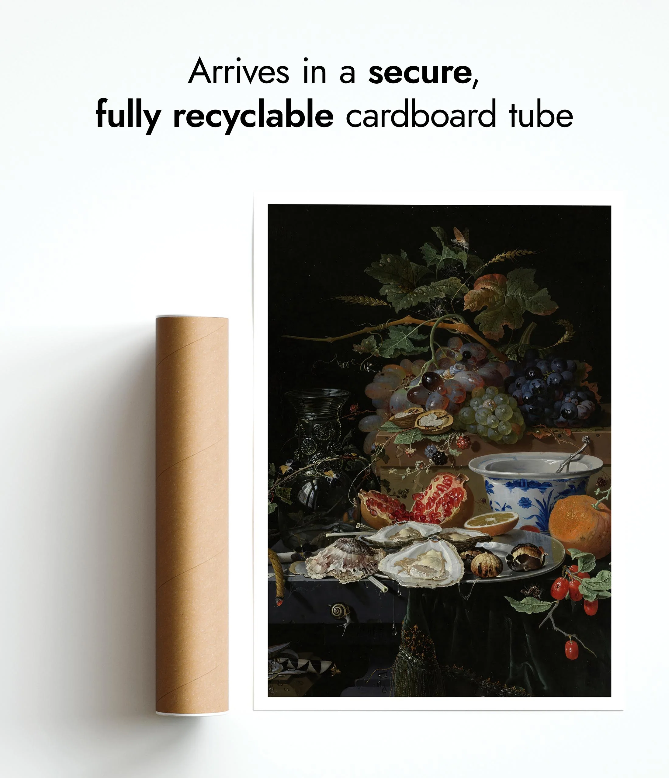 Still Life with Fruit, Oysters and a Porcelain Bowl - Image 9