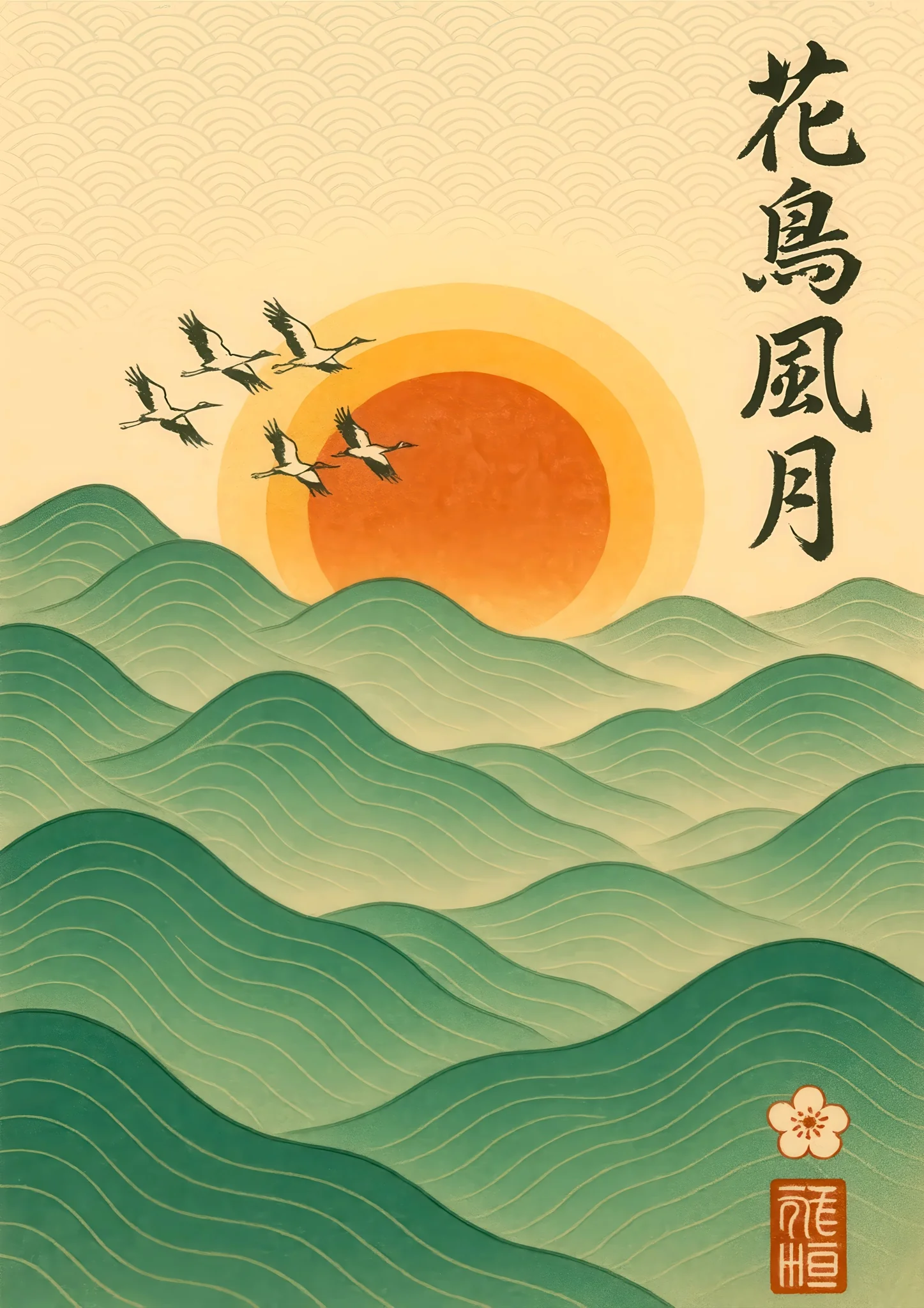 Sunrise Over Waves