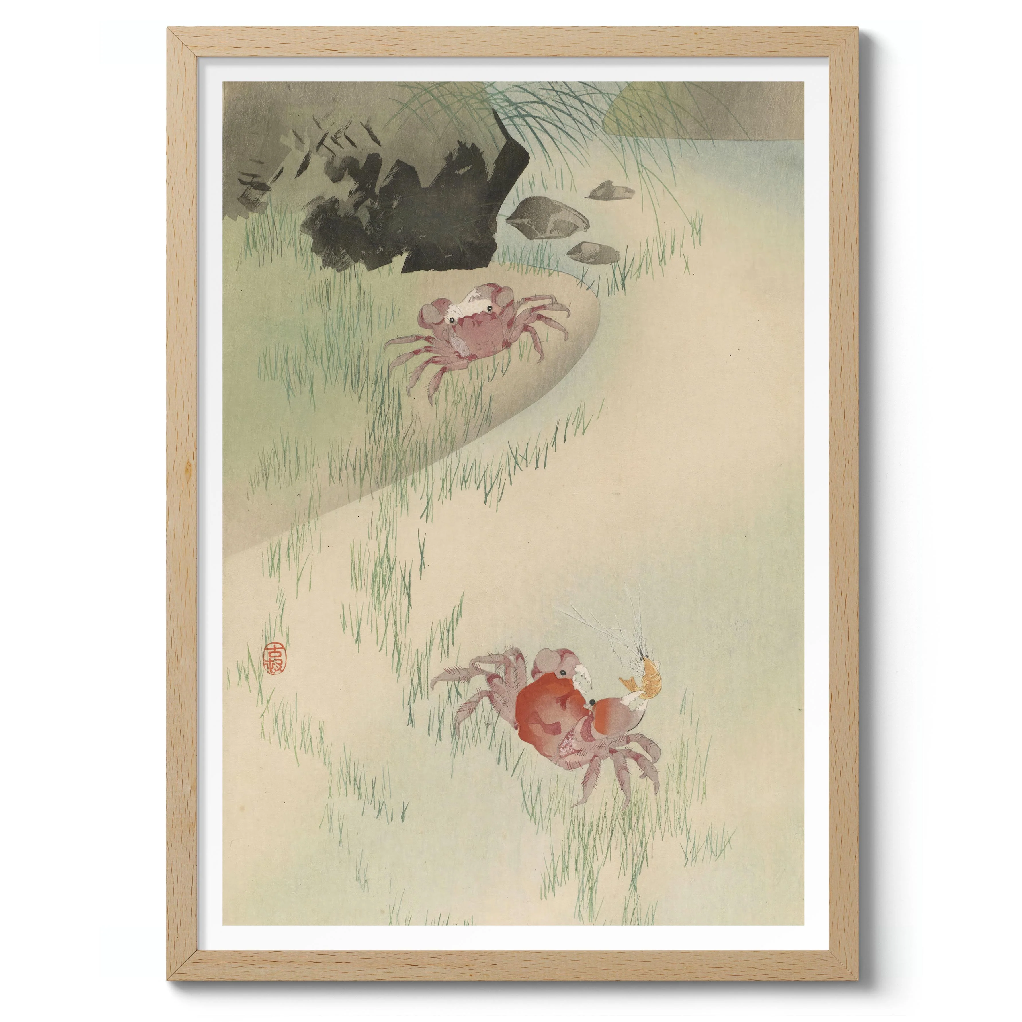Two Crabs, Reeds Behind - Image 3