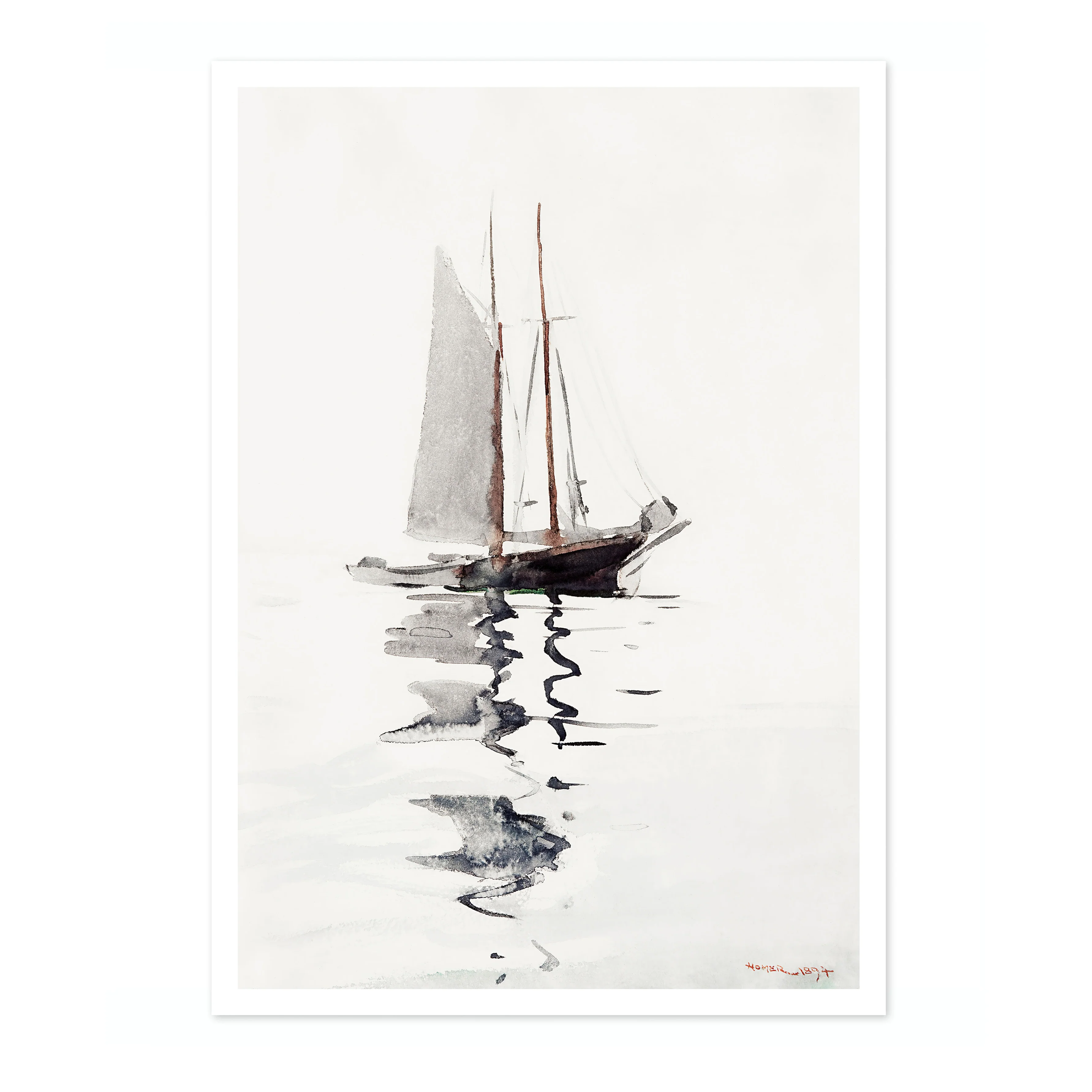 Two-Masted Schooner with Dory - Image 4