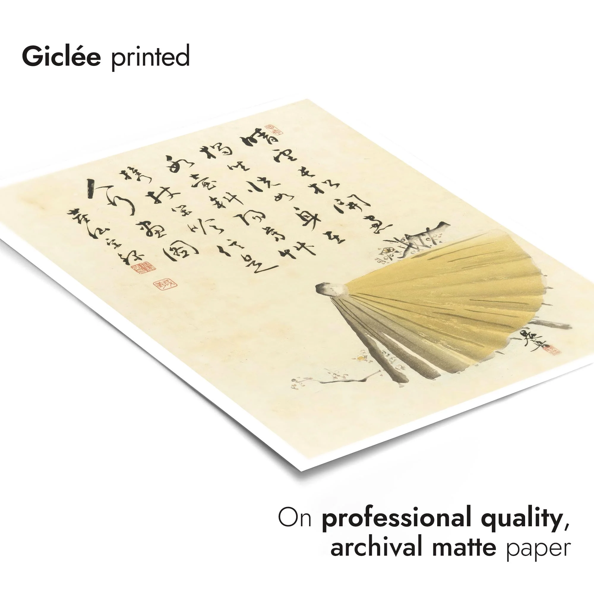 Umbrella & Plum Branch with Poem - Image 6