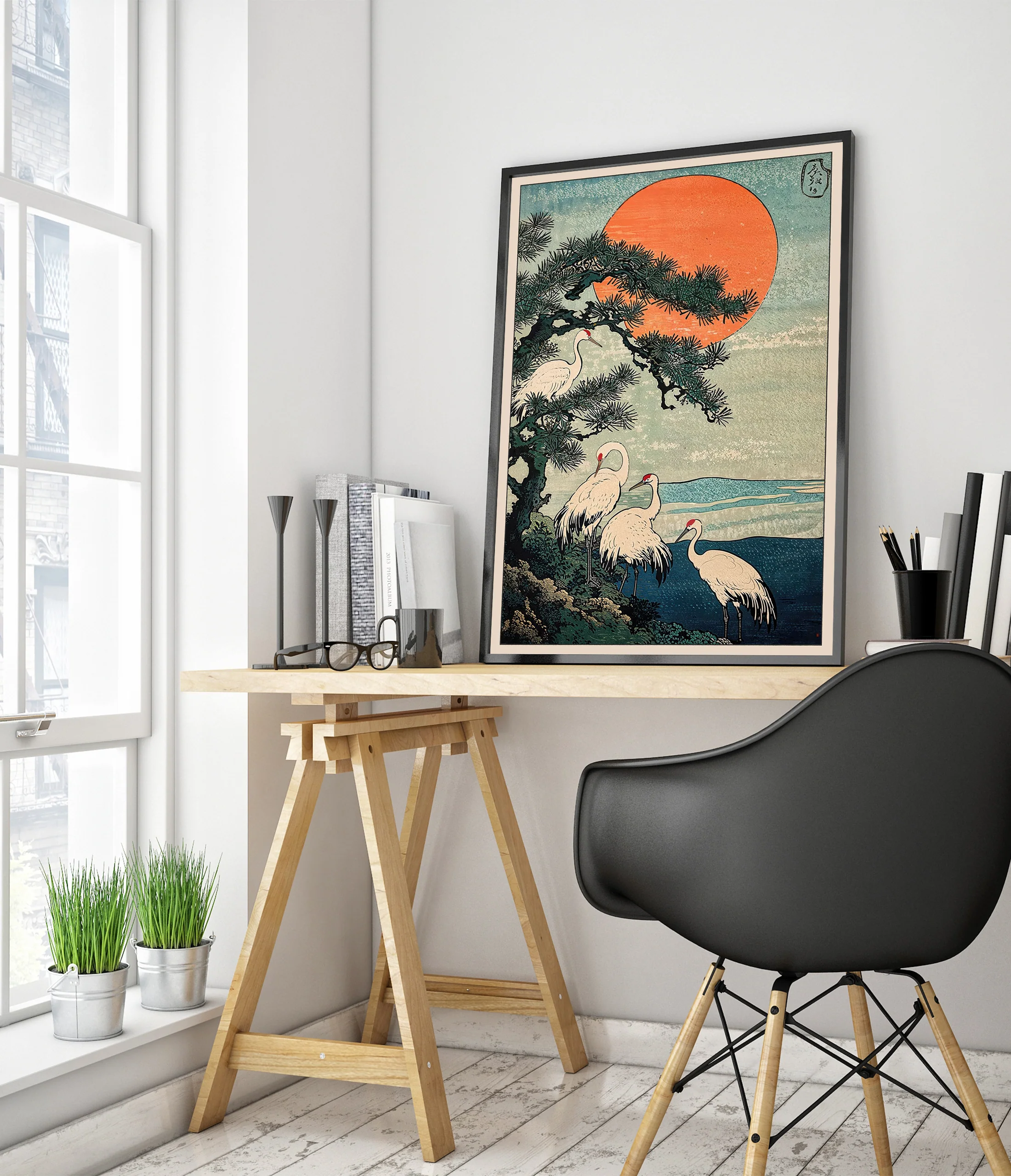 Woodblock Cranes - Image 5