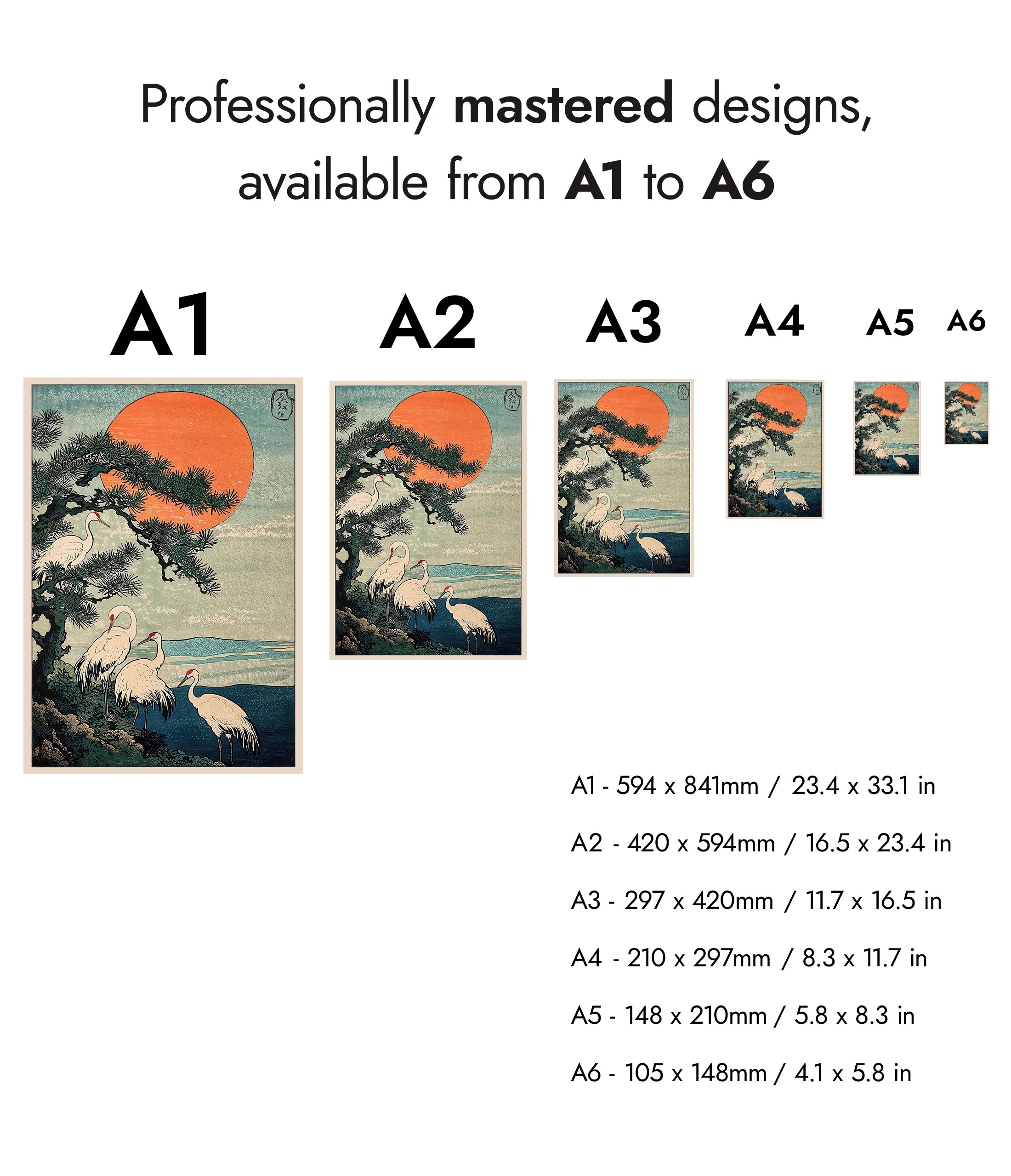 Woodblock Cranes - Image 8